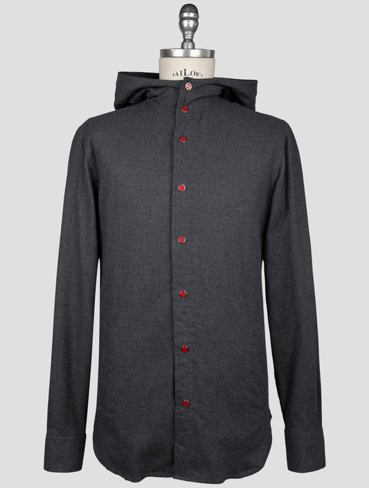 Kiton Gray Cotton Shirt Mariano