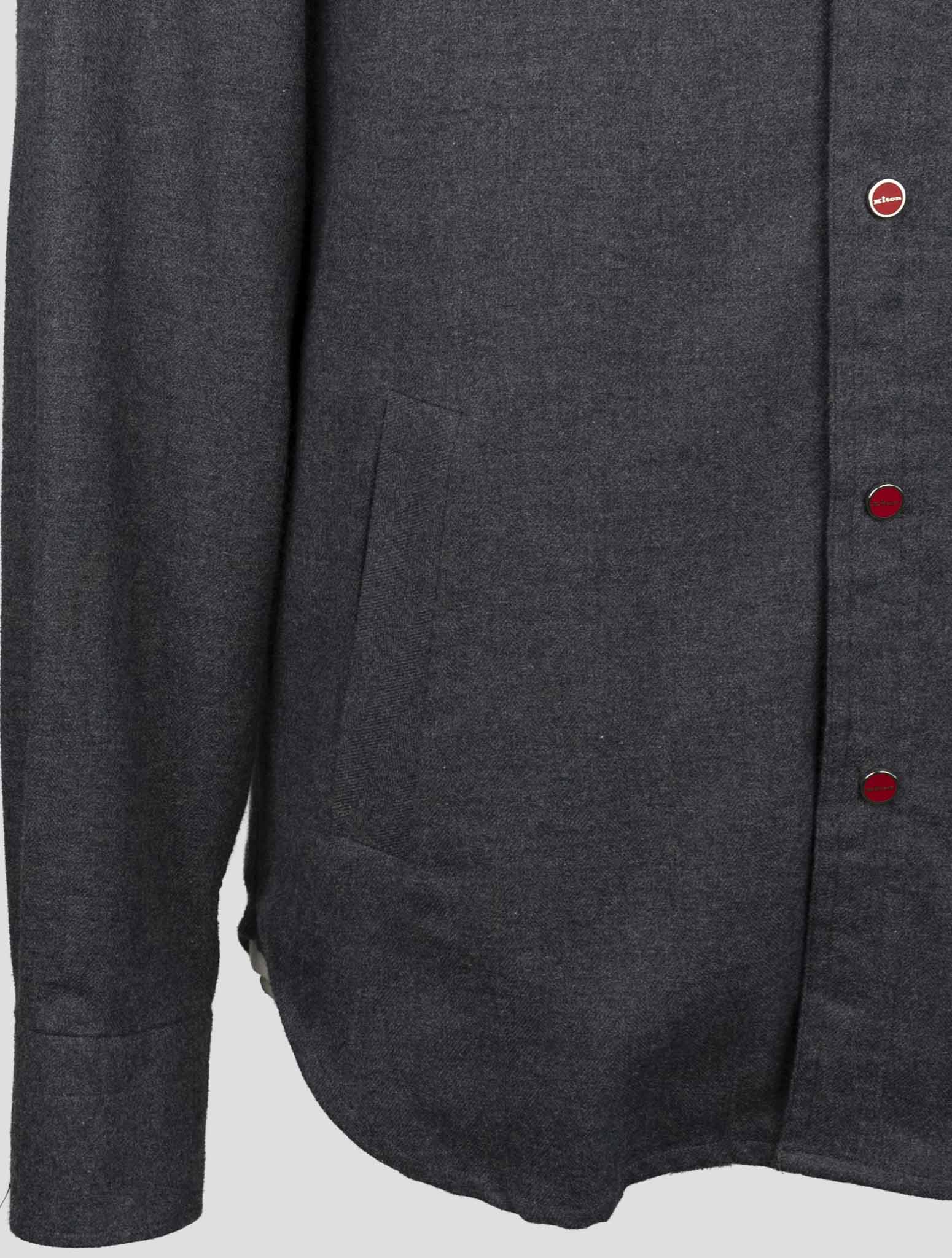 Kiton Gray Cotton Shirt Mariano