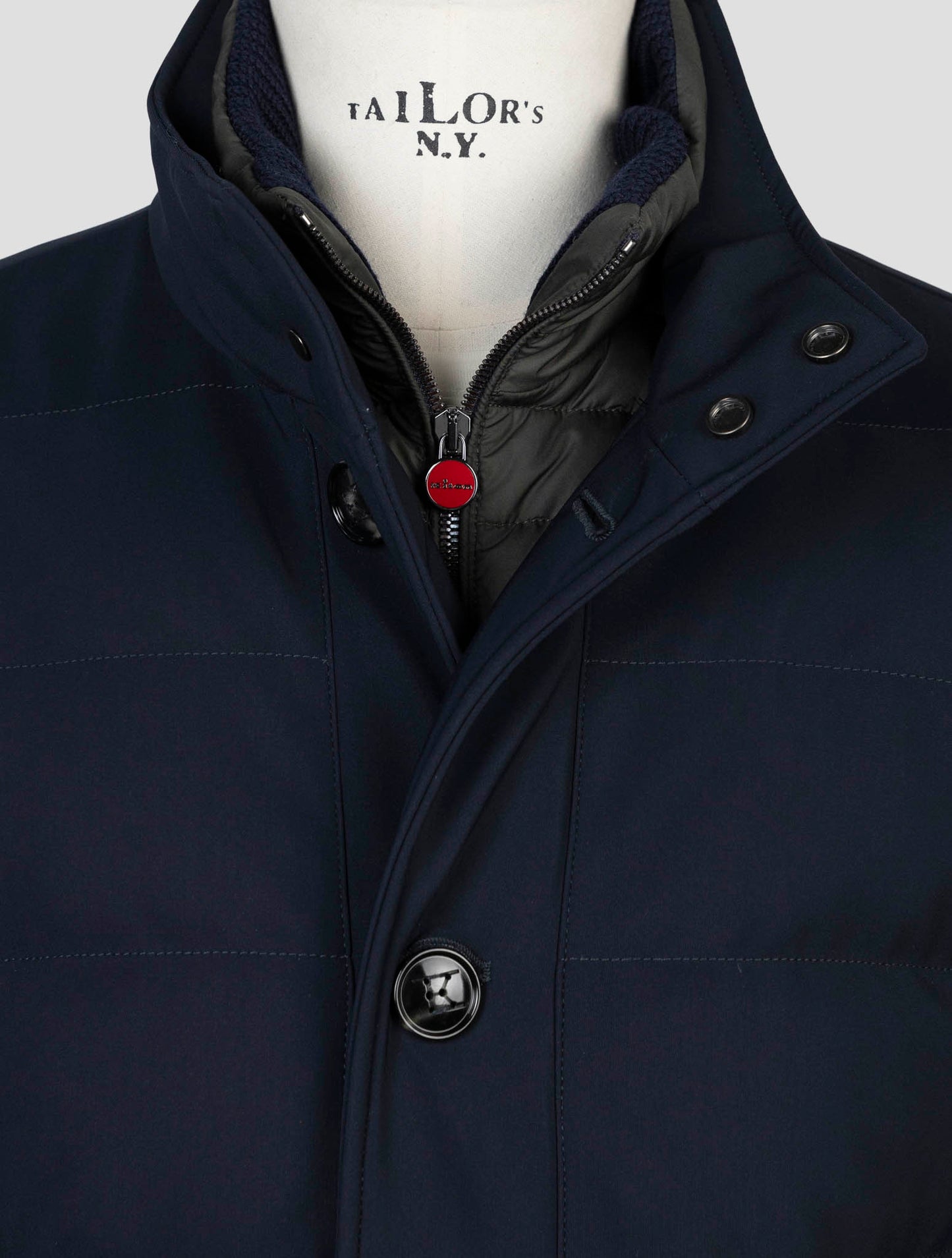 Kiton Blue Pl Pa Ea Coat