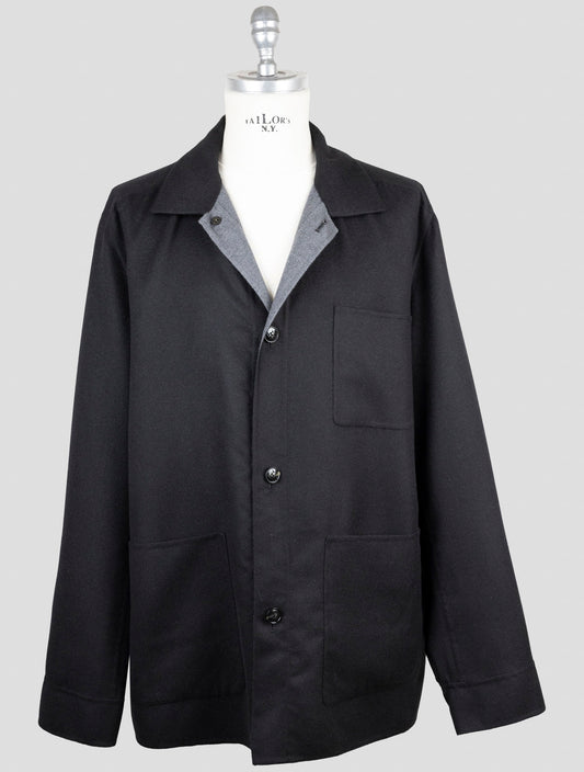 Kiton Blue Cashmere Silk Coat