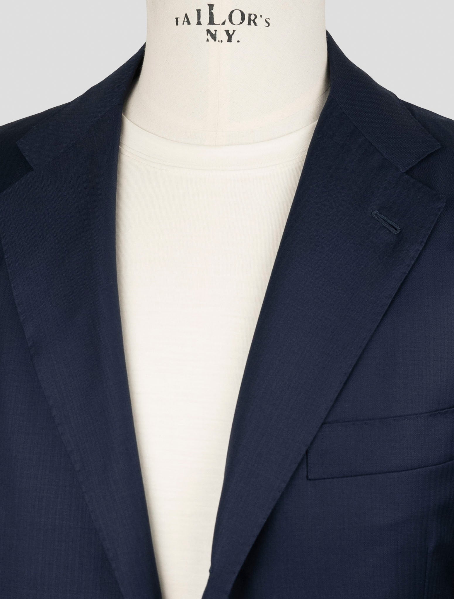 Kiton Knt Blue Virgin Wool Suit