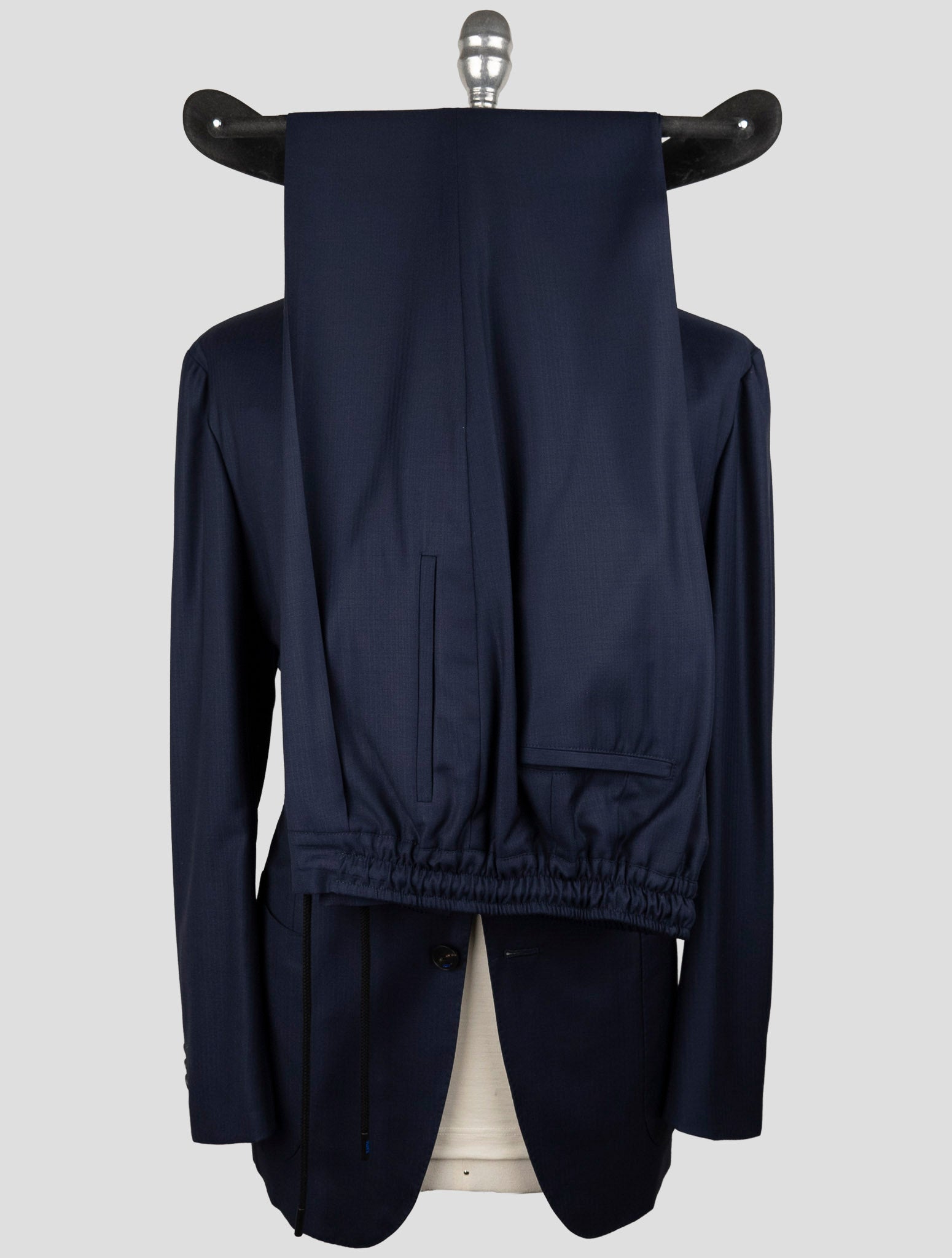 Kiton Knt Blue Virgin Wool Suit