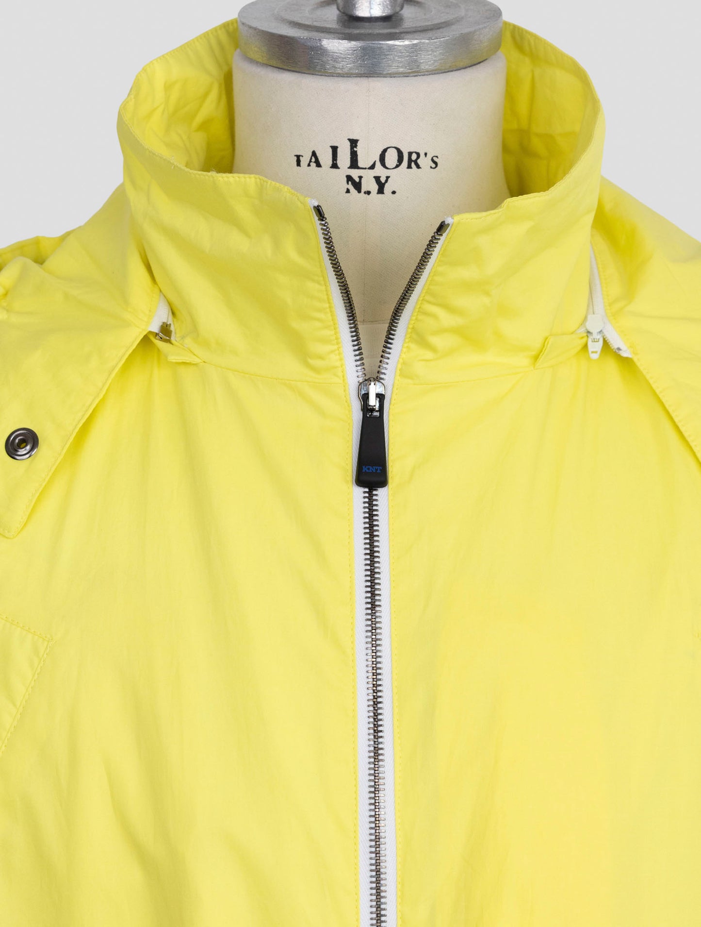 Kiton Knt Yellow Cotton Overcoat