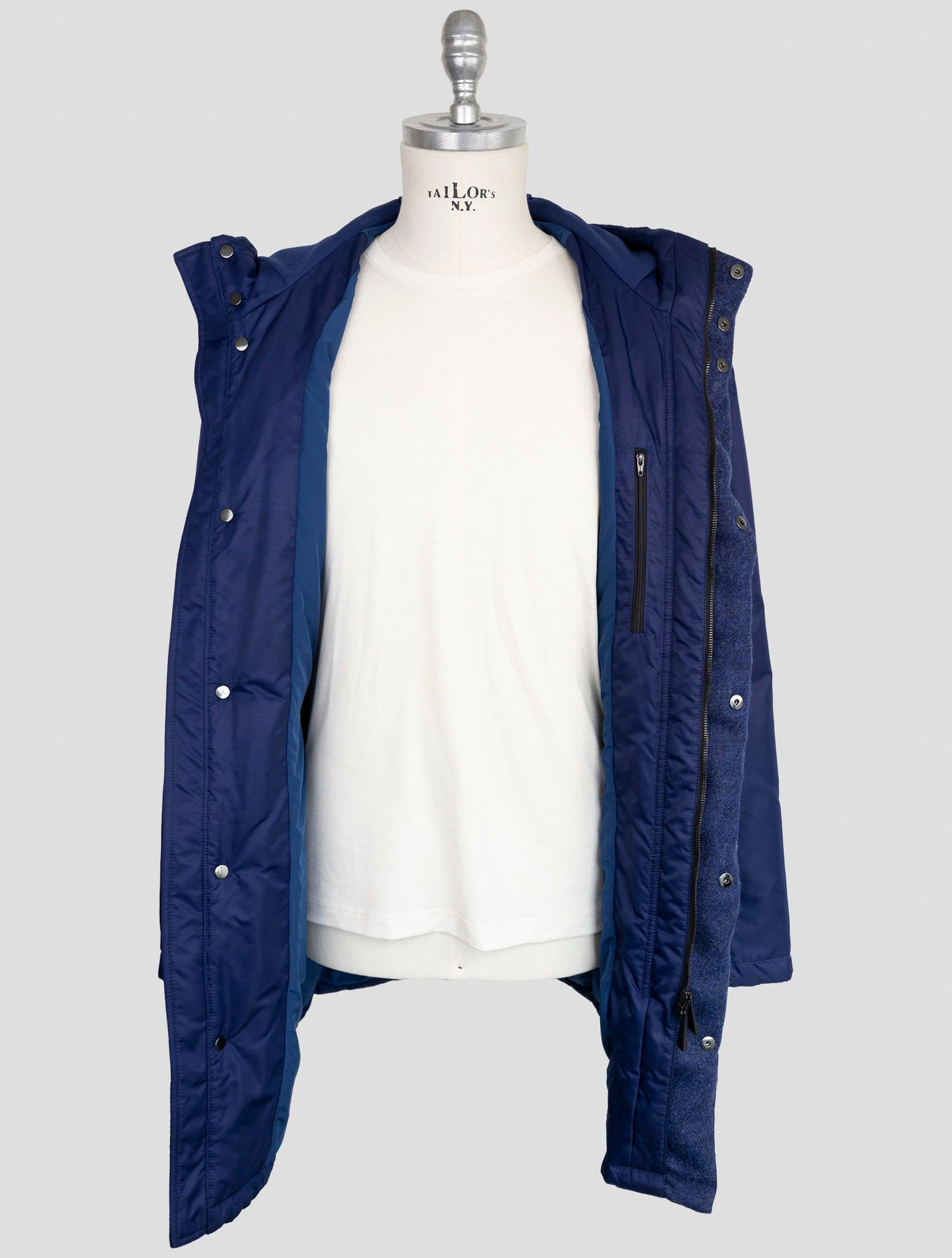 Kiton Knt Blue Pa Overoat