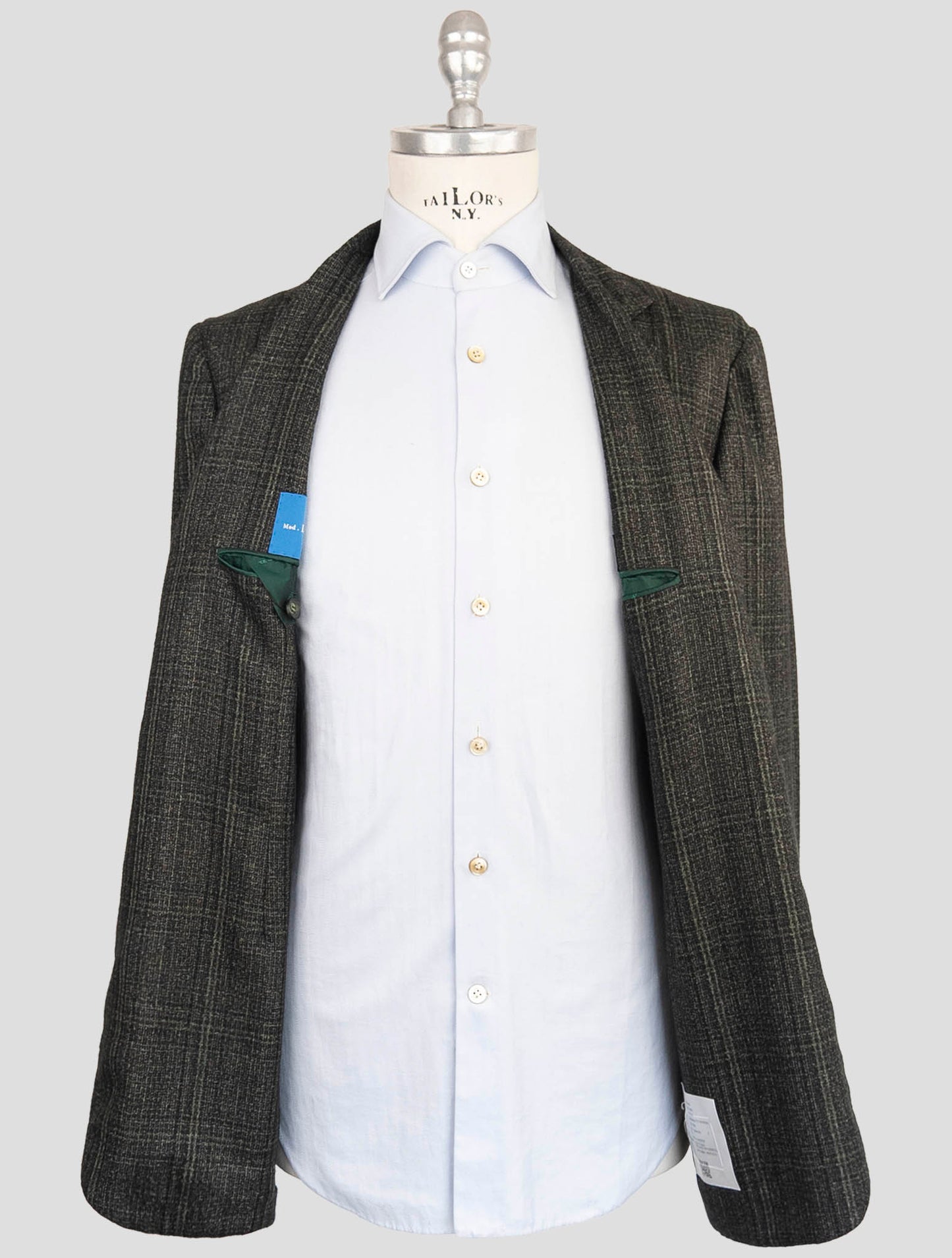 Kiton Green Cashmere Silk Lienn Blazer