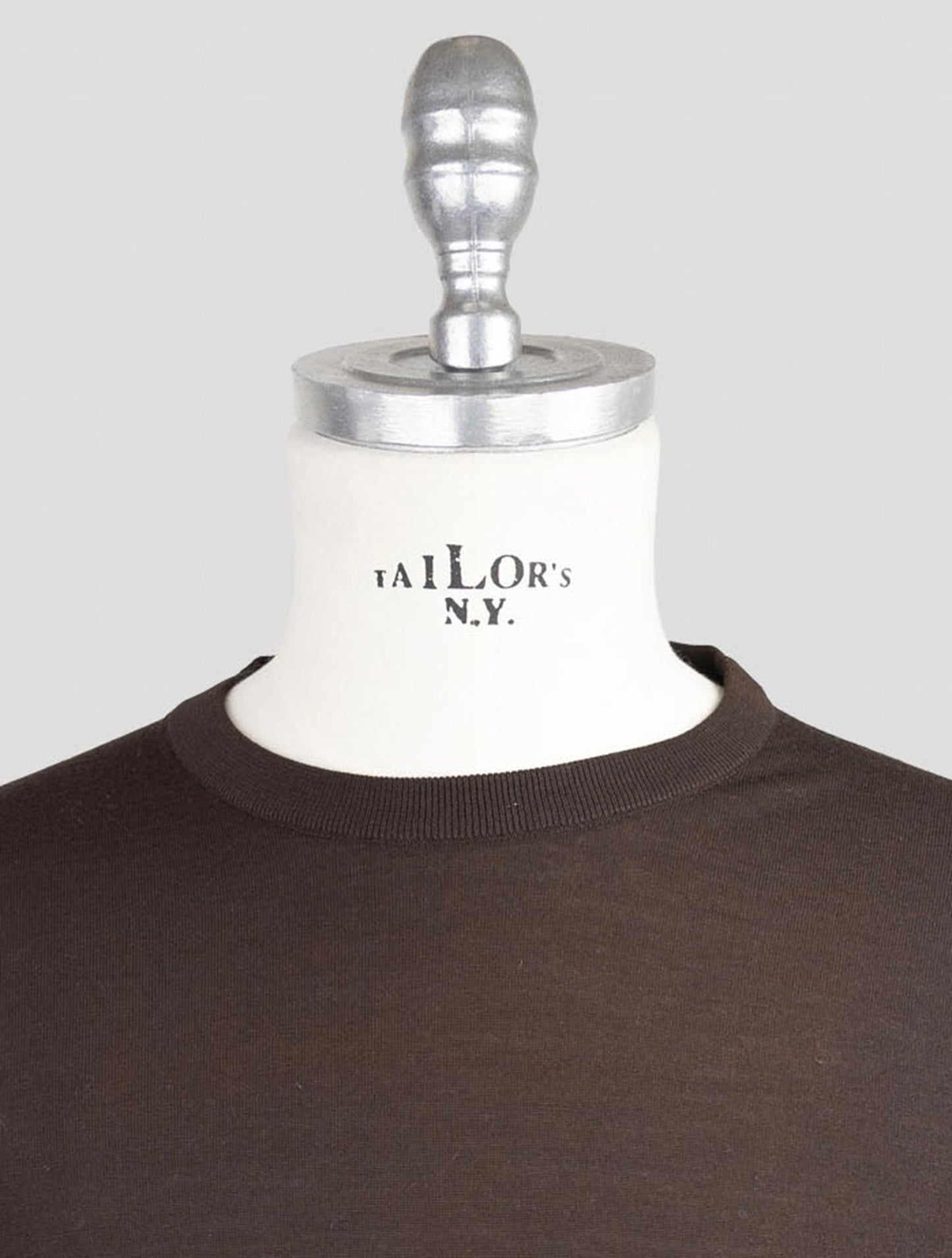 Kiton Brown Wool 14 Micron Sweater Crewneck