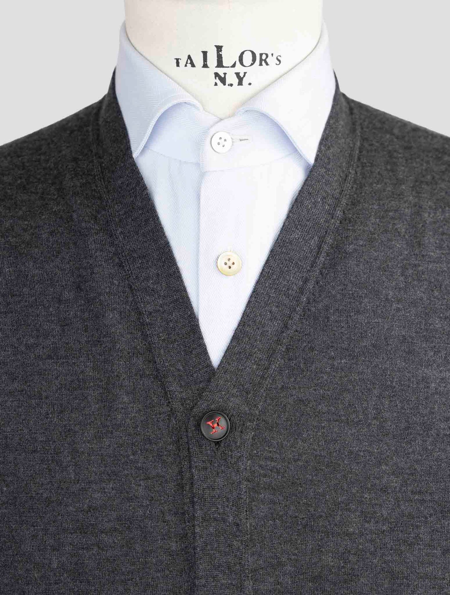 Kiton Gray Cashmere Silk Sweater Cardigan