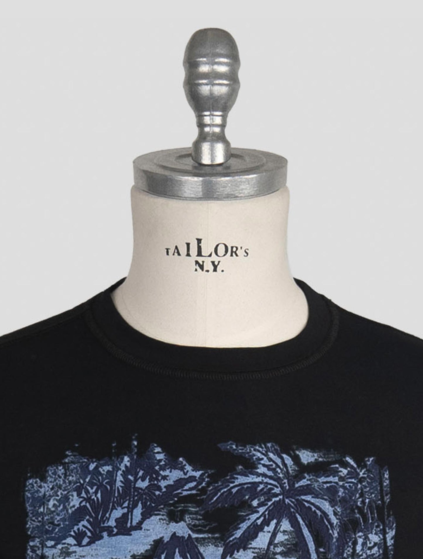 Kiton Black Cotton Ea Sweater Crewneck