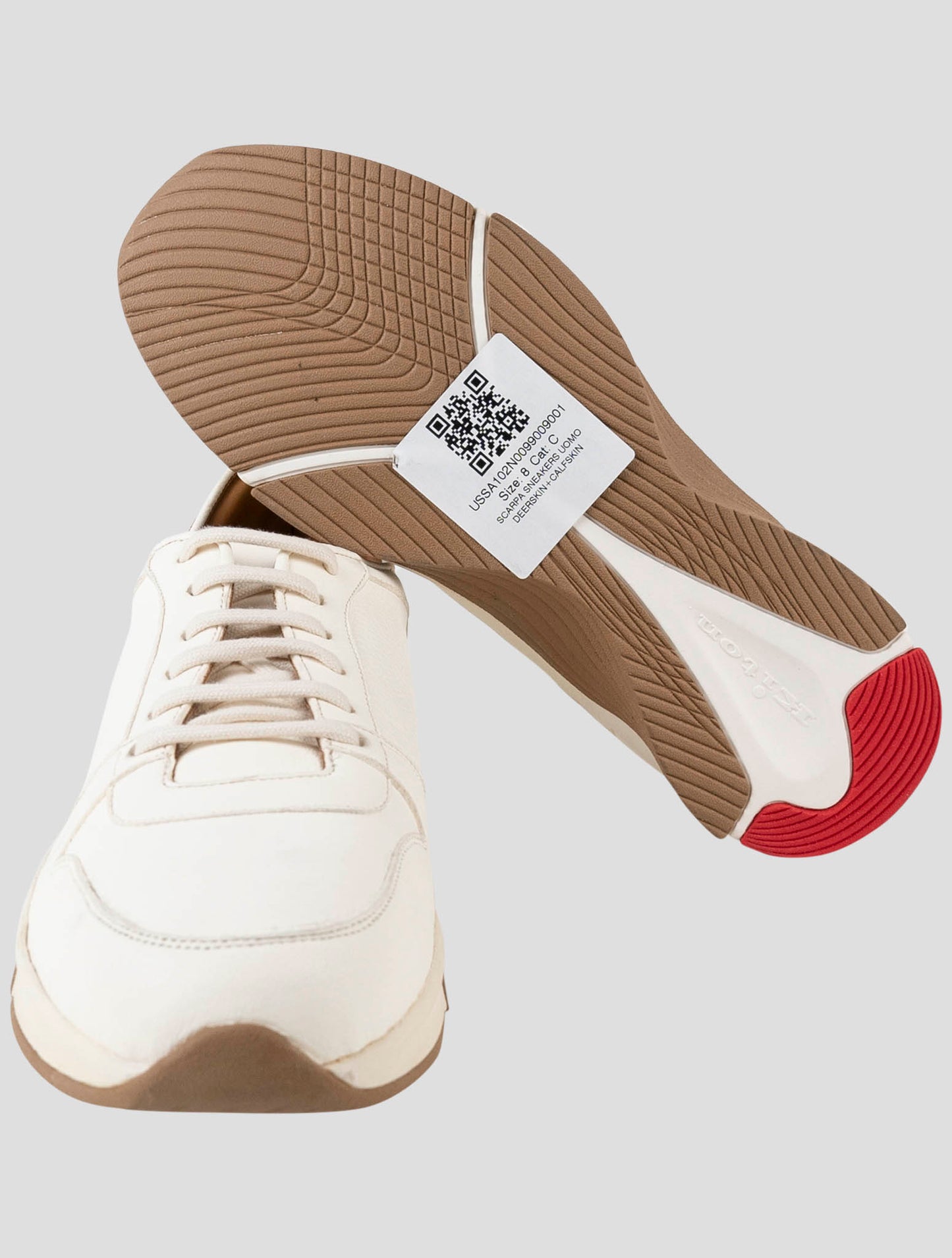 Kiton White Leather Sneakers