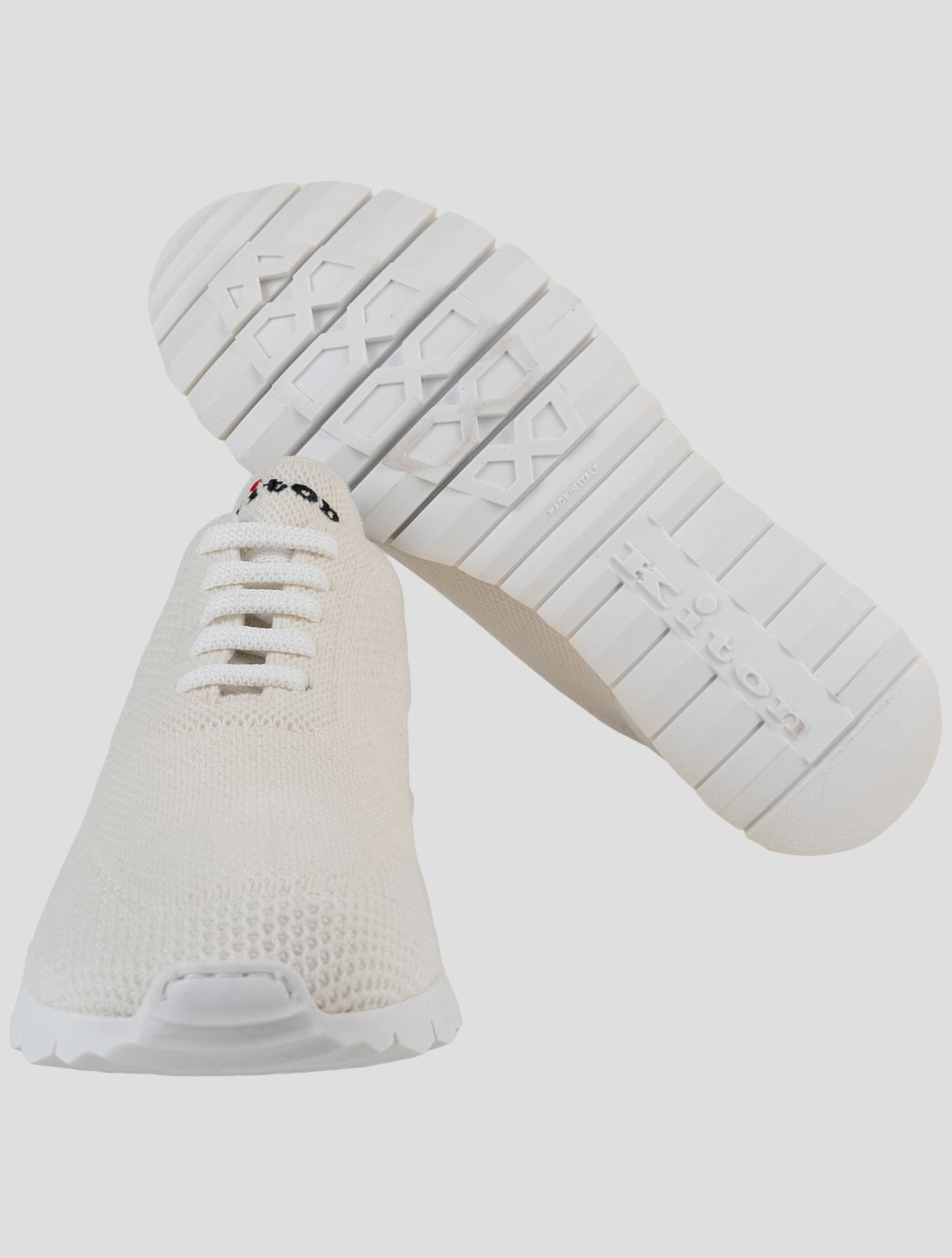 Kiton White Cashmere Sneakers