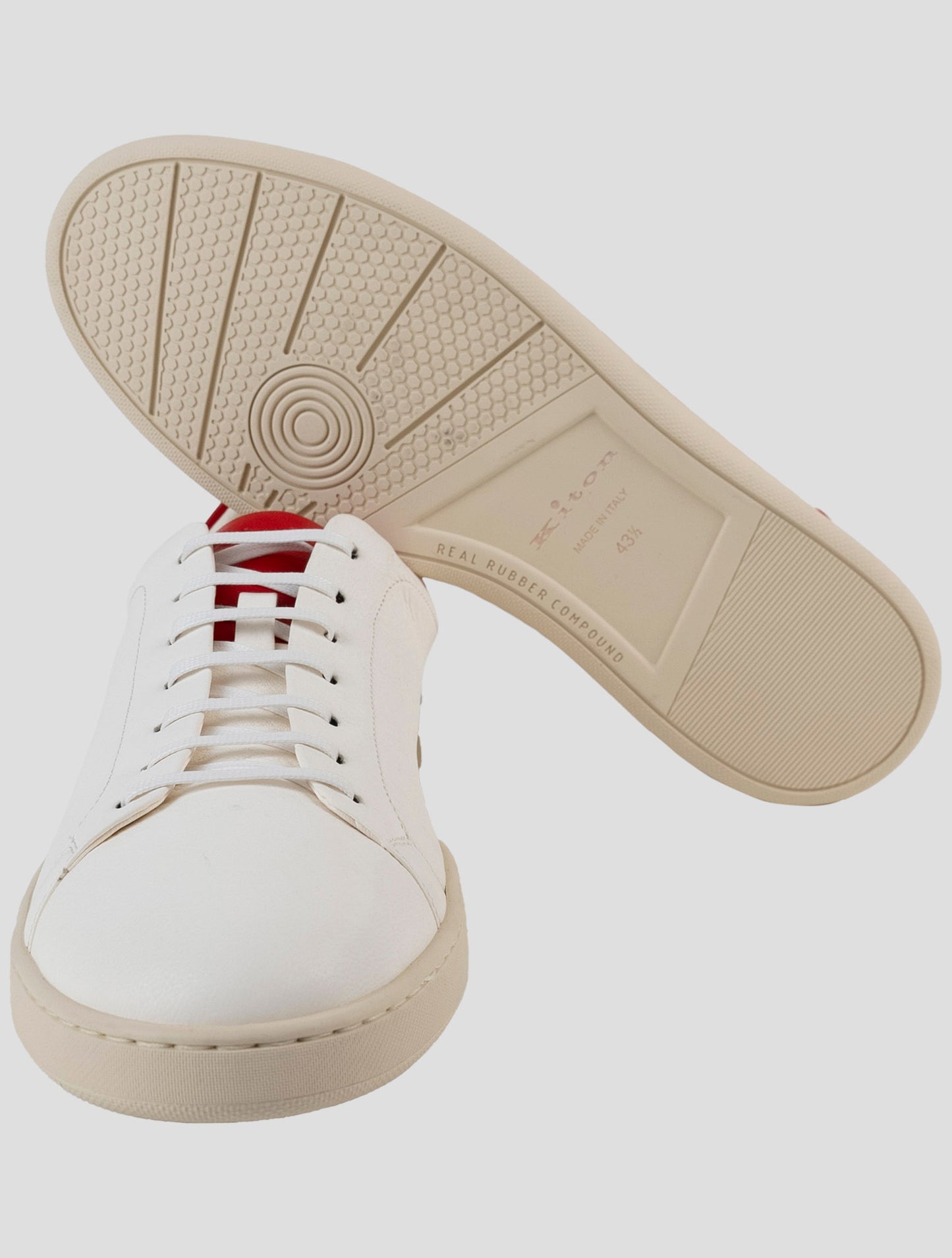 Kiton White Leather Sneakers
