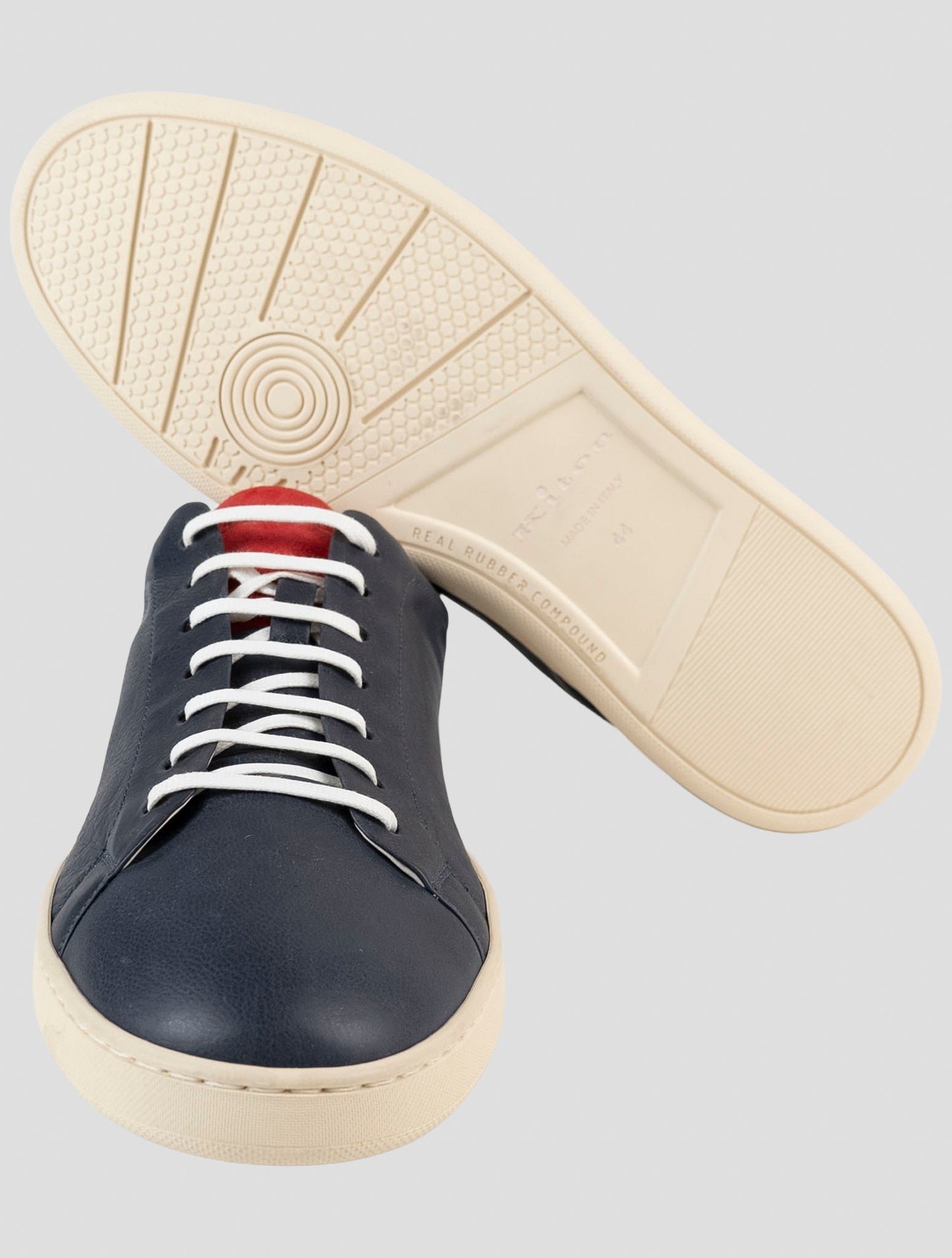 Kiton Blue Leather Sneakers