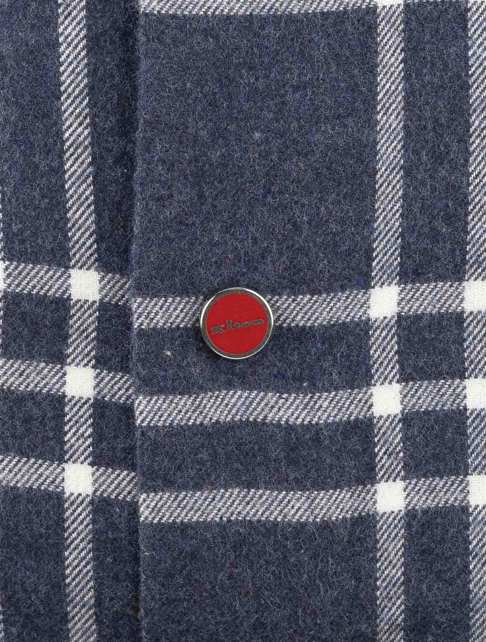 Kiton Blue Cotton Shirt