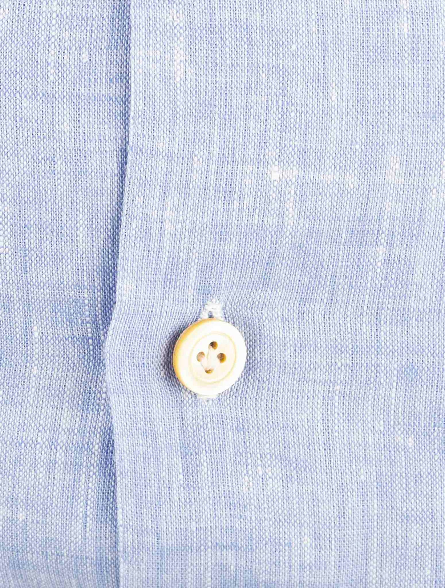 Kiton Light Blue Lienen Shirt