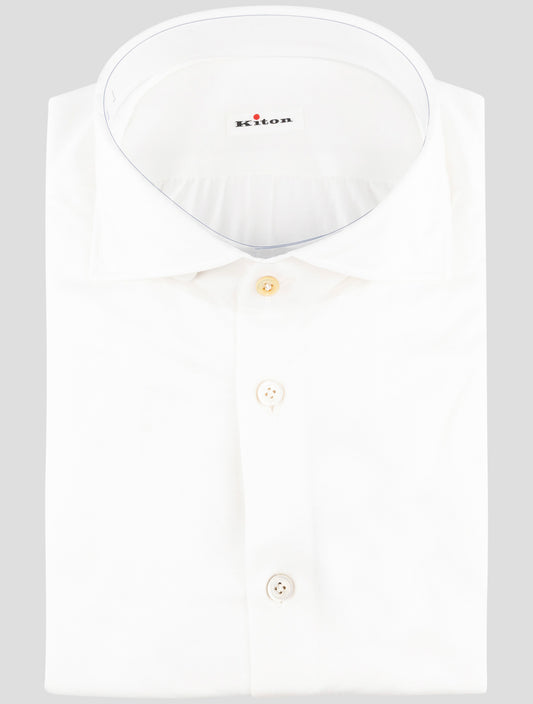 Kiton White Cotton Shirt