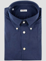 Kiton Blue Cotton Shirt