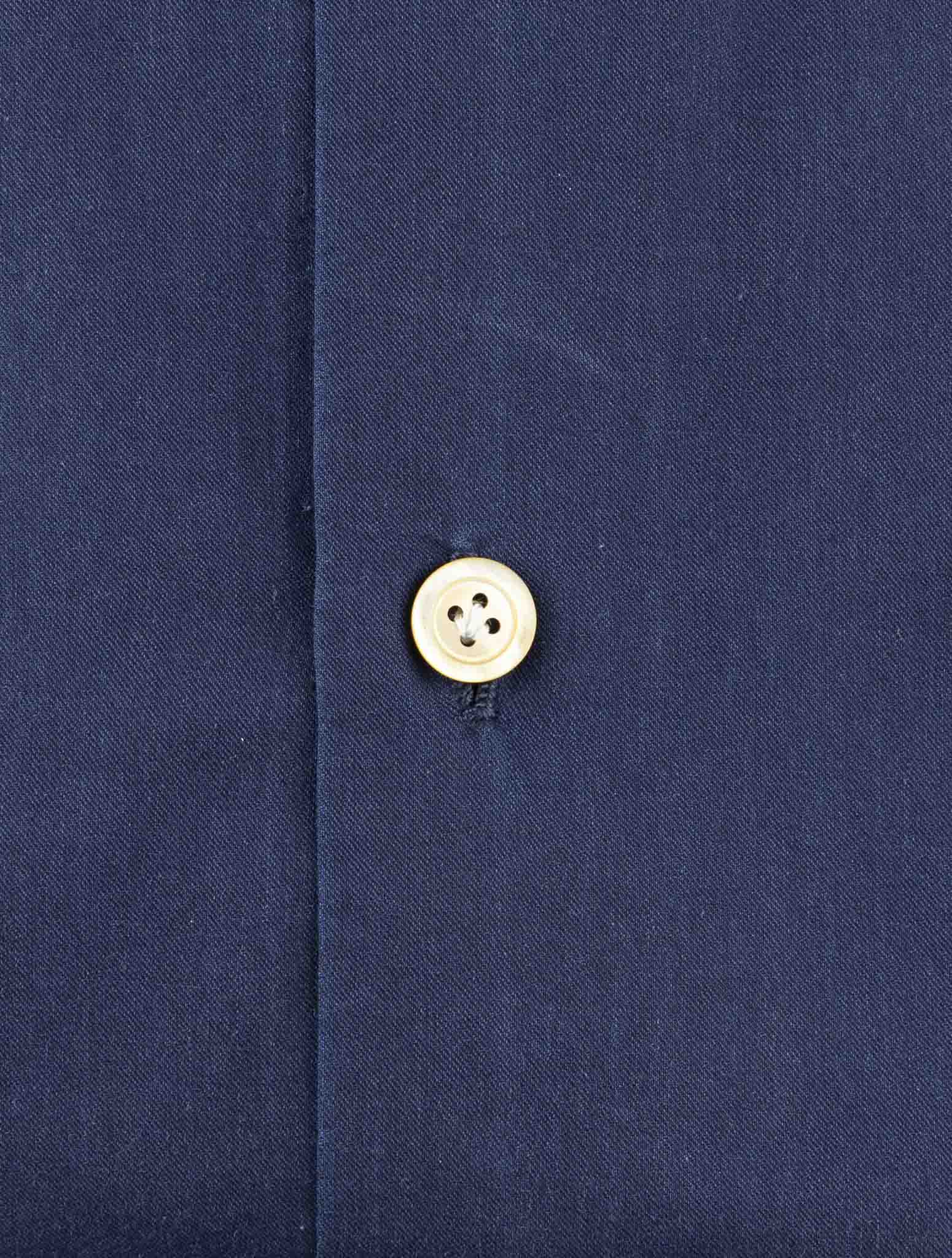 Kiton Blue Cotton Shirt