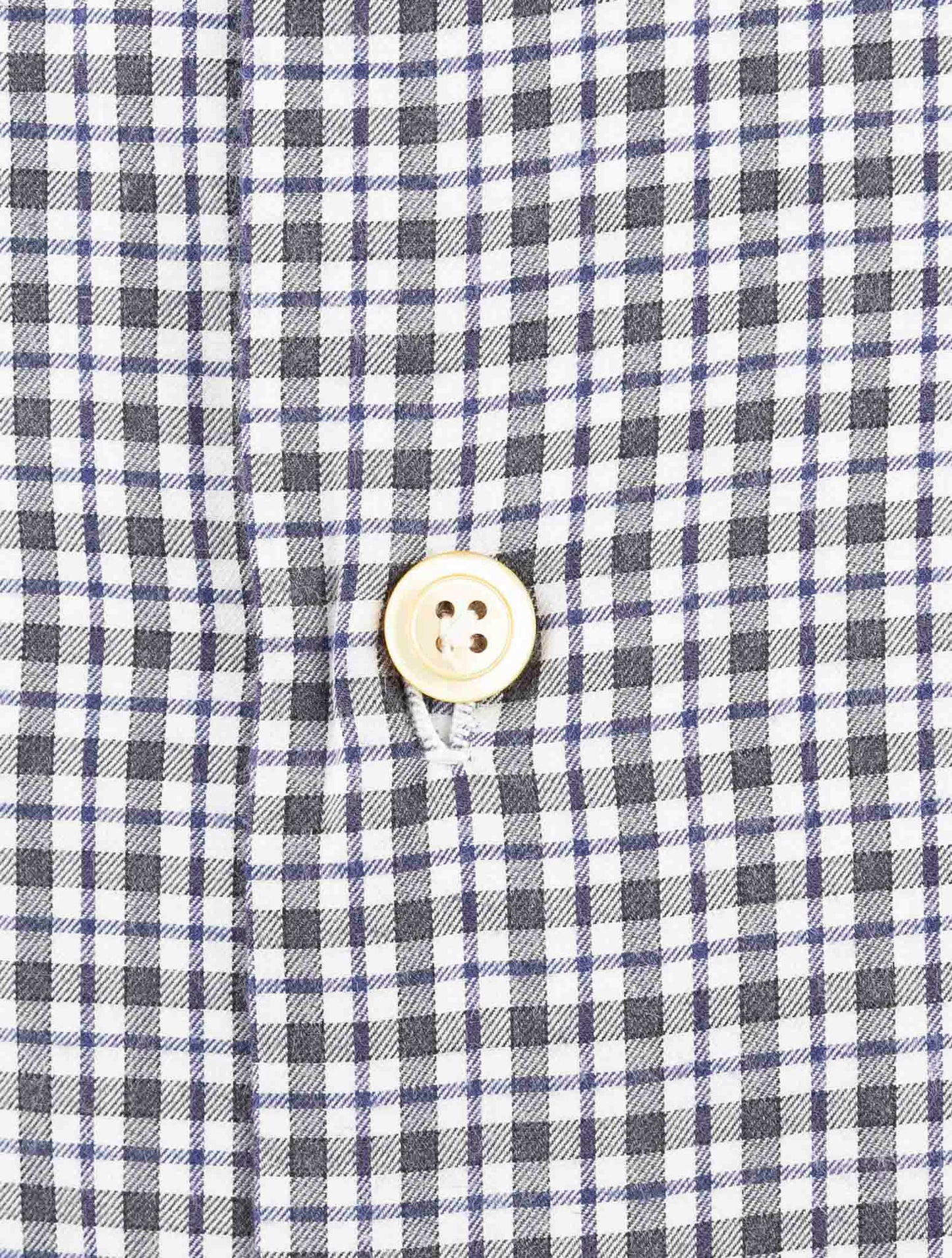 Kiton Gray Blue Cotton Shirt