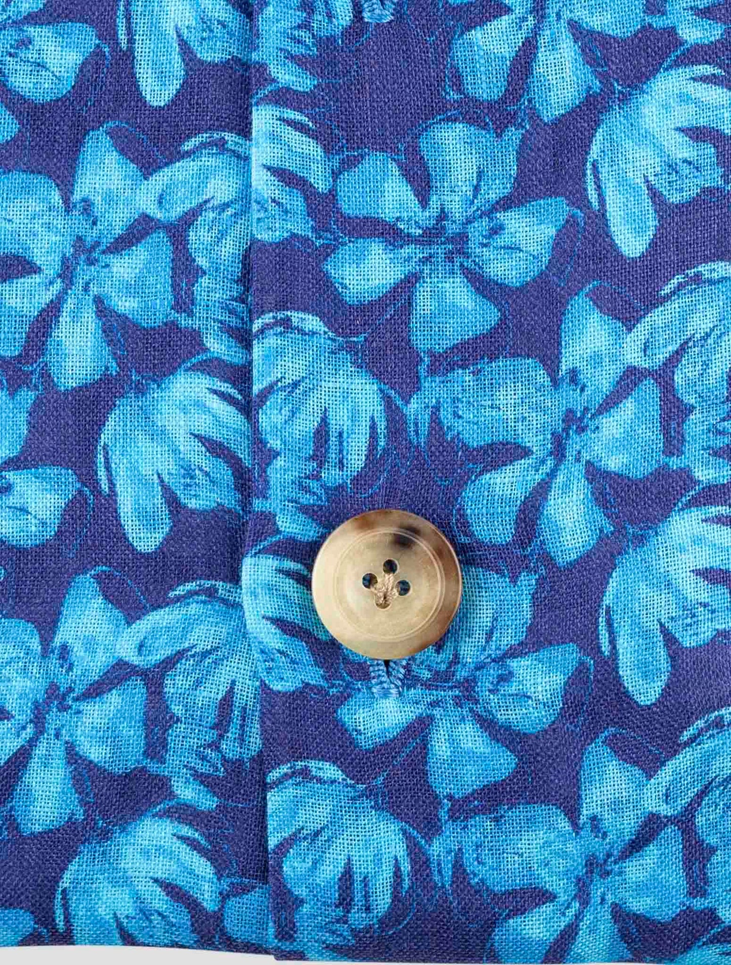 Kiton Blue Linen Shirt