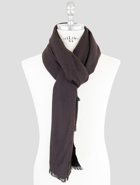 Kiton Blue Cashmere Silk Scarf