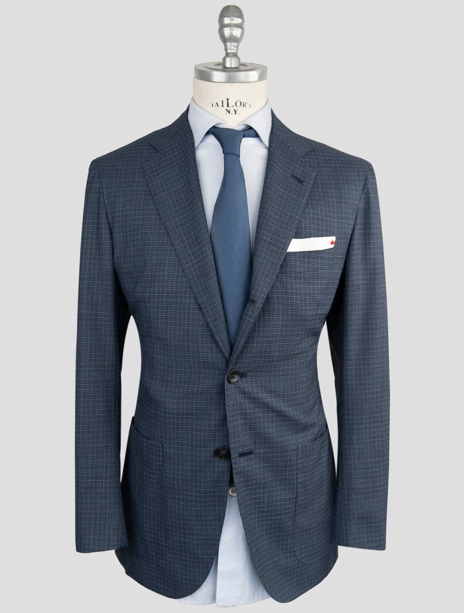 Kiton Blue Fleece Wool Suit