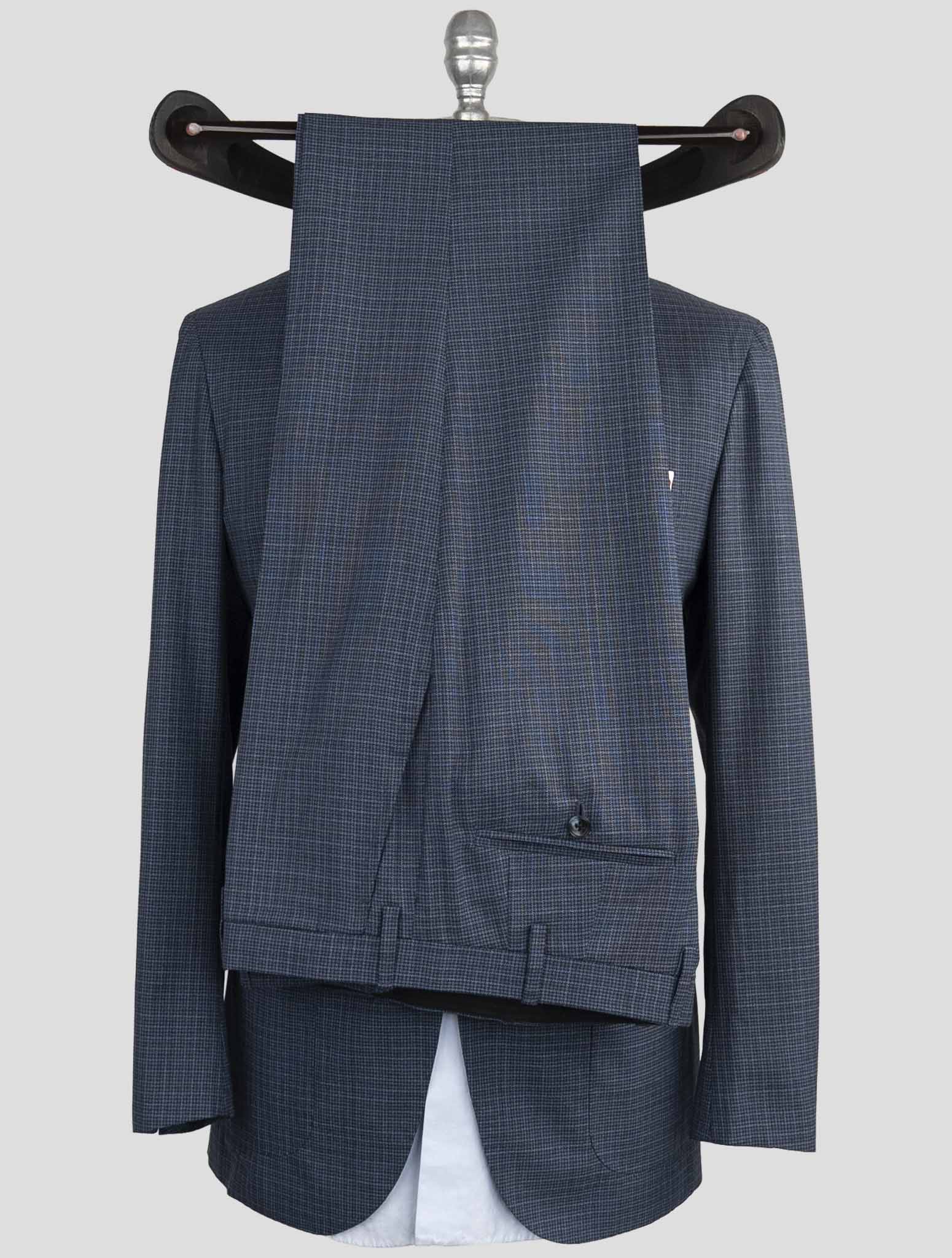 Kiton Blue Fleece Wool Suit