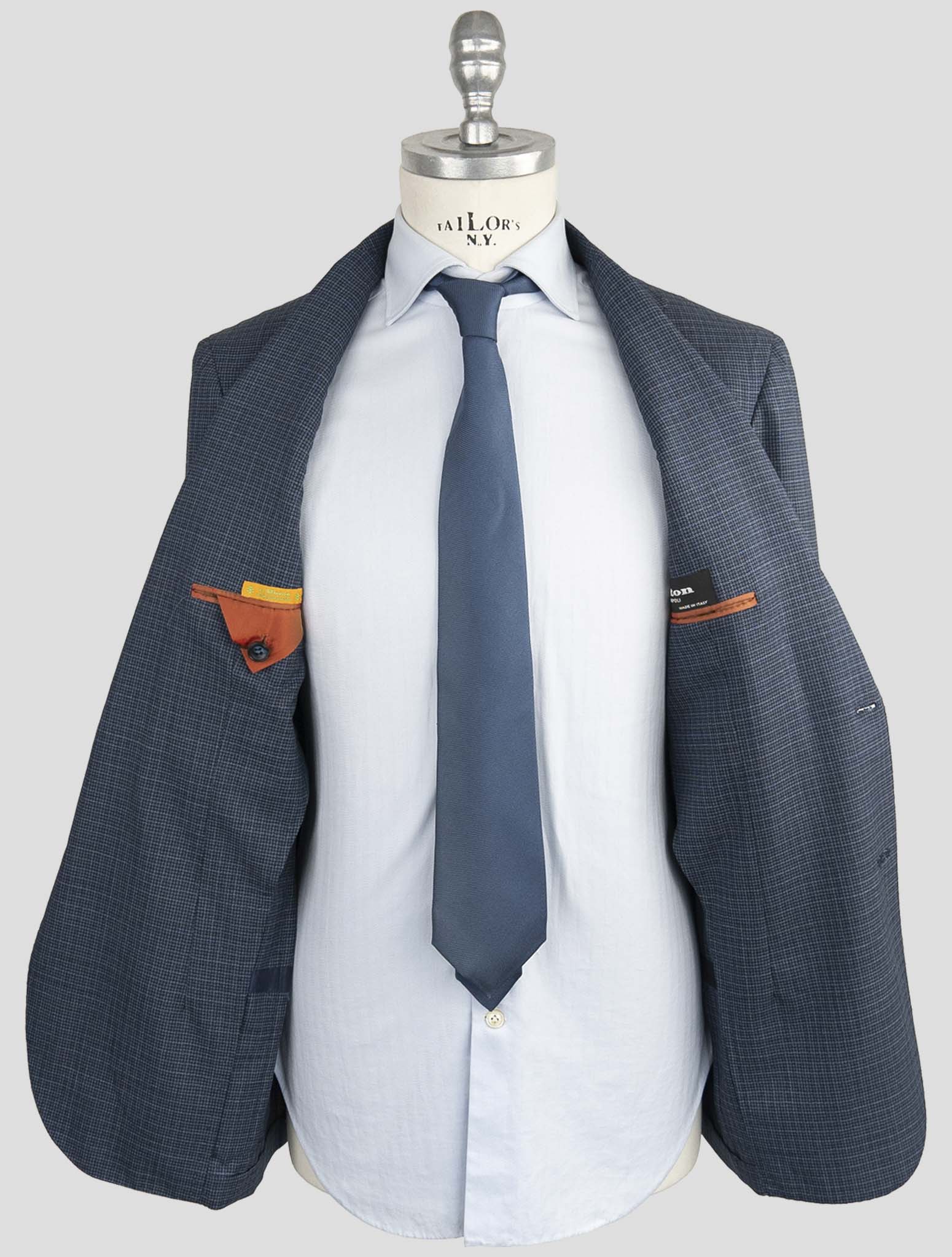 Kiton Blue Fleece Wool Suit