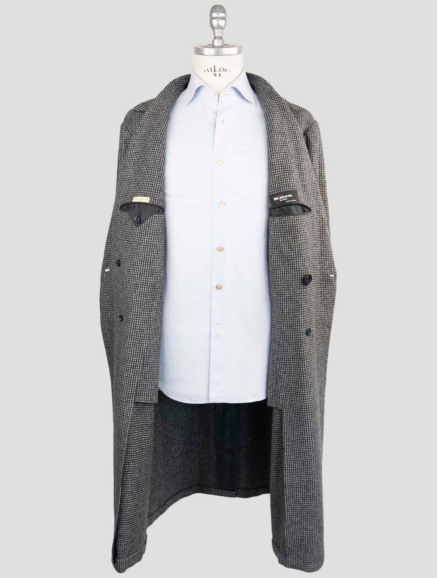 Kiton Dark Gray Cashmere Overcoat
