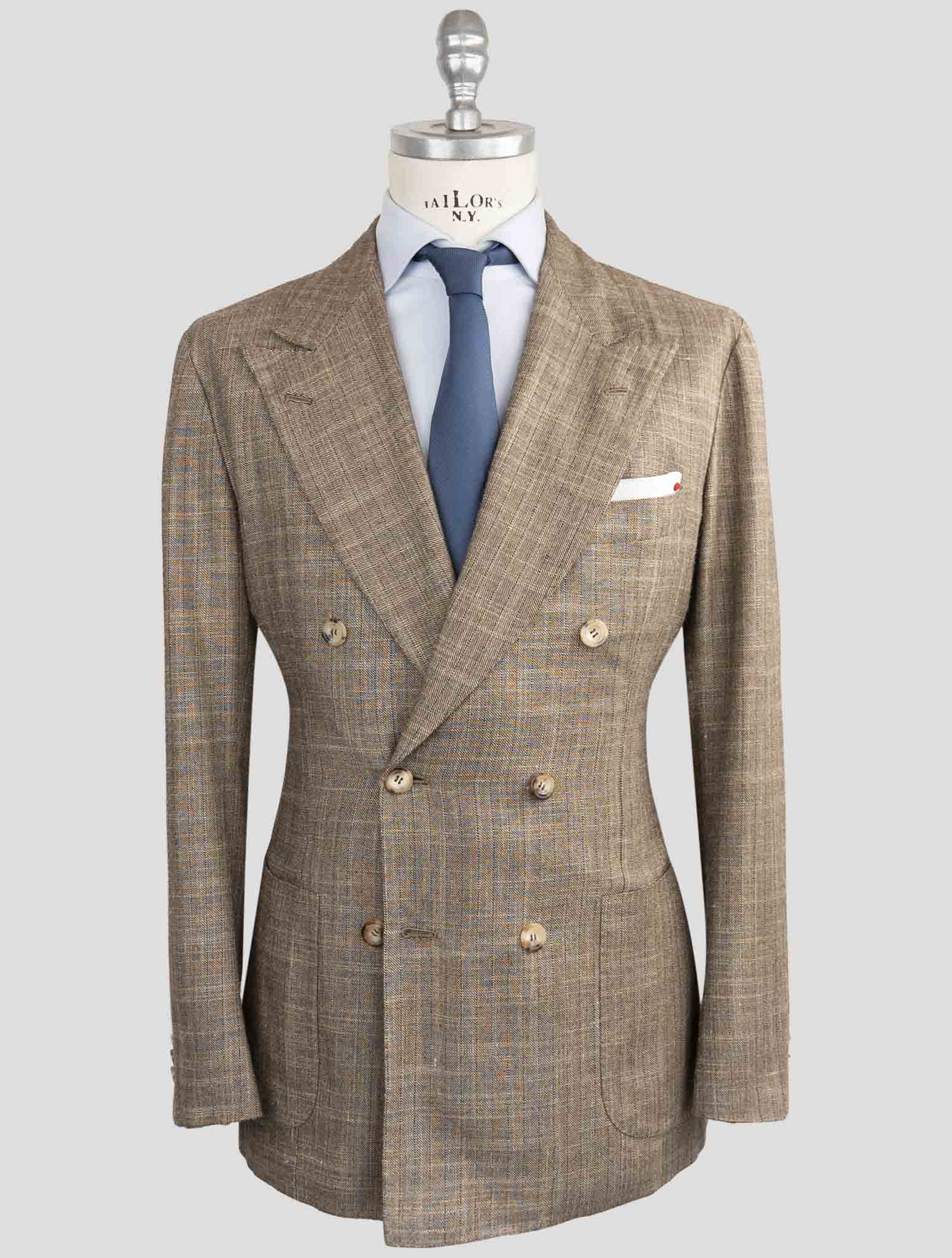Kiton Brown Cashmere Silk Blazer