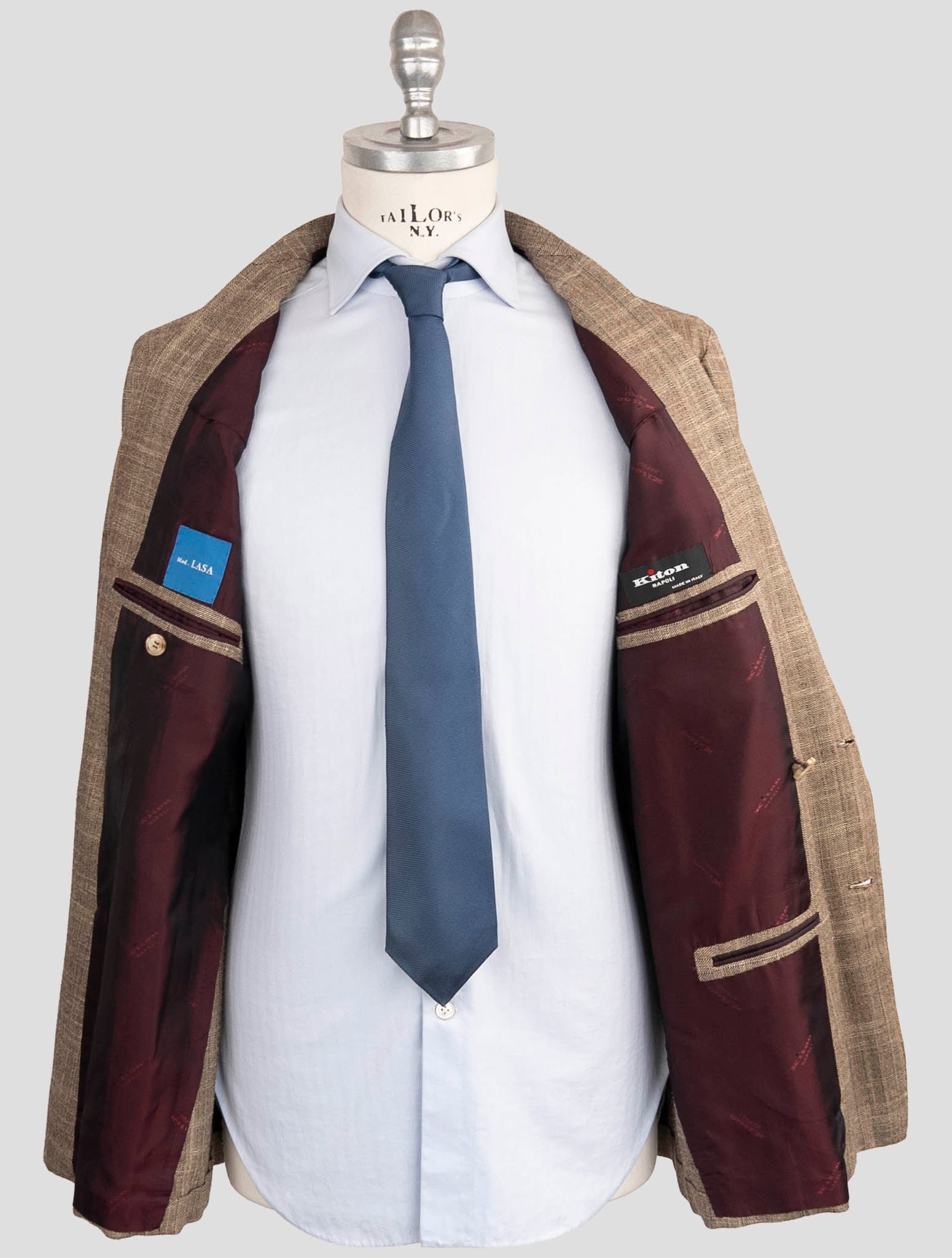 Kiton Brown Cashmere Silk Blazer