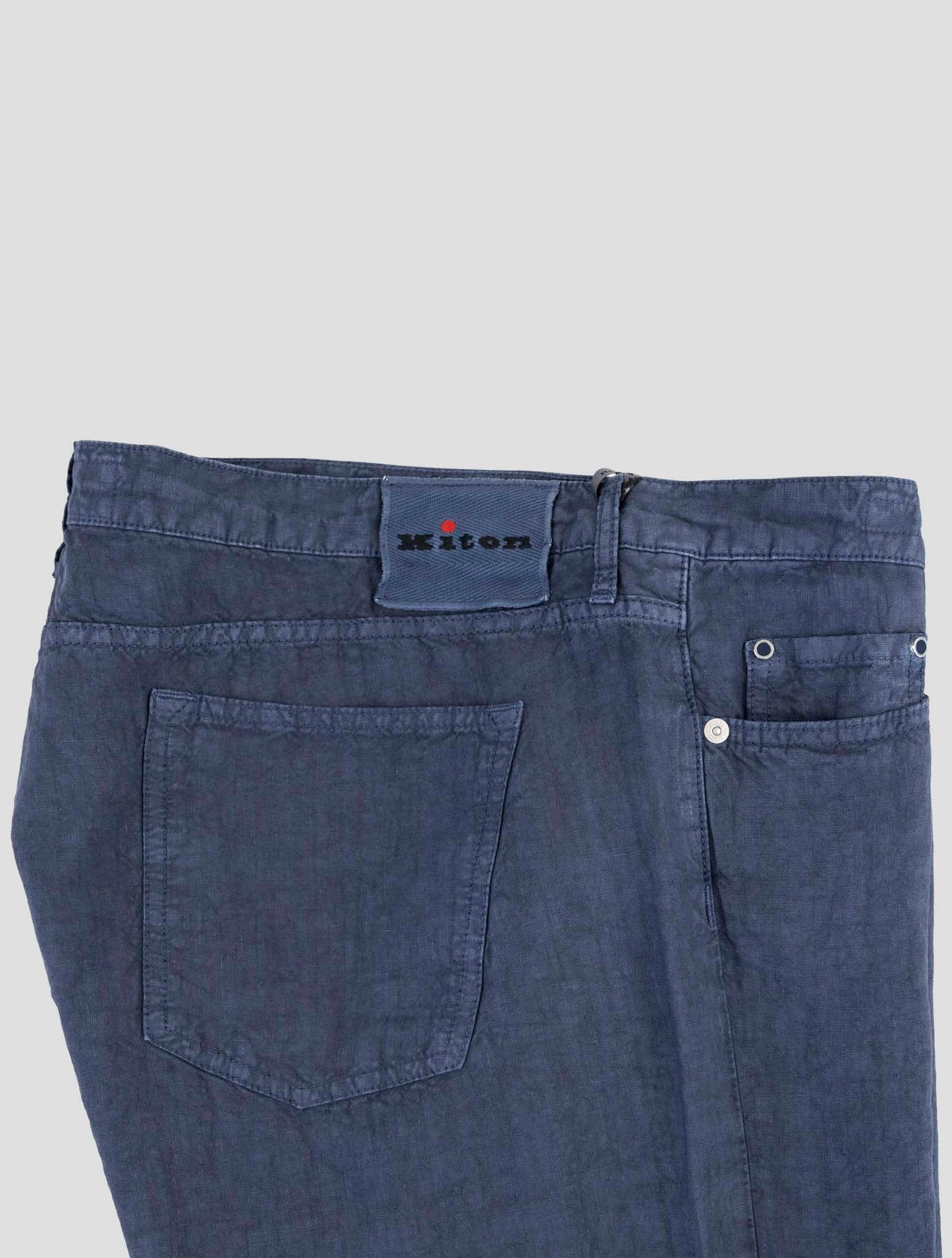 Kiton Blue Linen Jeans