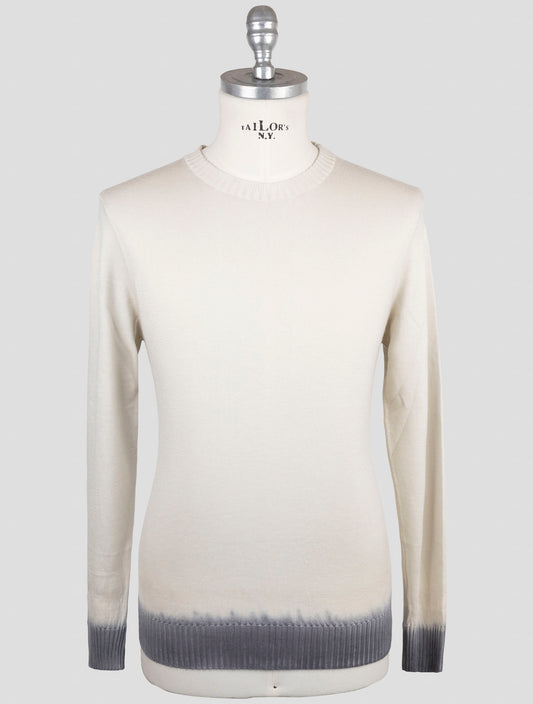 Kiton Beige Cashmere Silk Sweater Crewneck