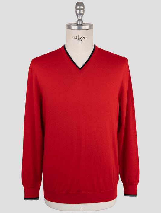 Kiton Multicolor Cashmere Silk Sweater V-Neck