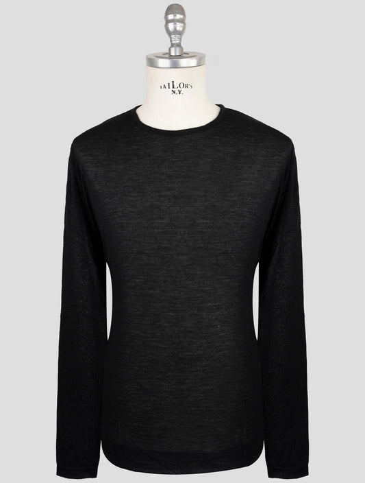 Kiton Knt Black Cashmere Silk Sweater Turtleneck