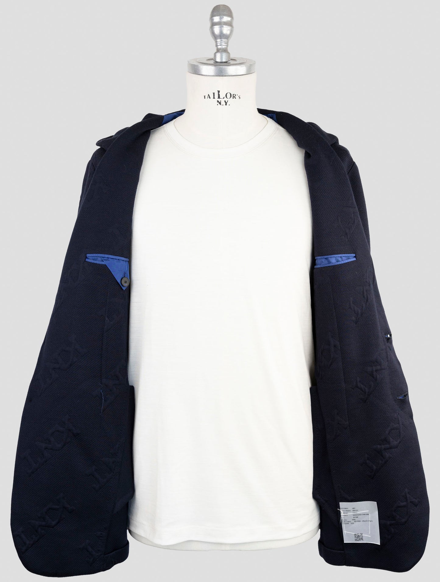 Kiton Knt Blue Virgin Wool Pa Blazer