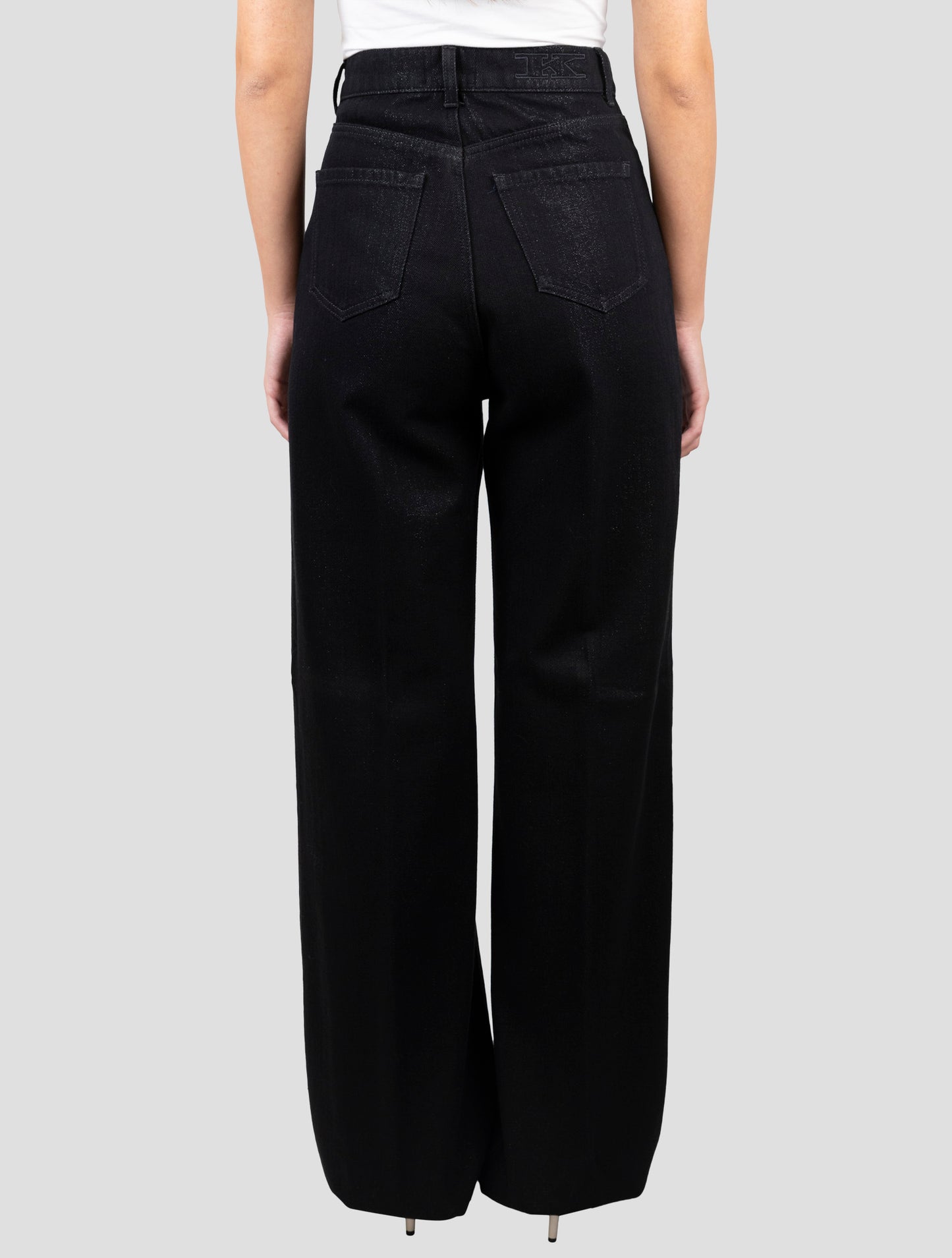 Kiton Black Cotton Pl Viscose Jeans