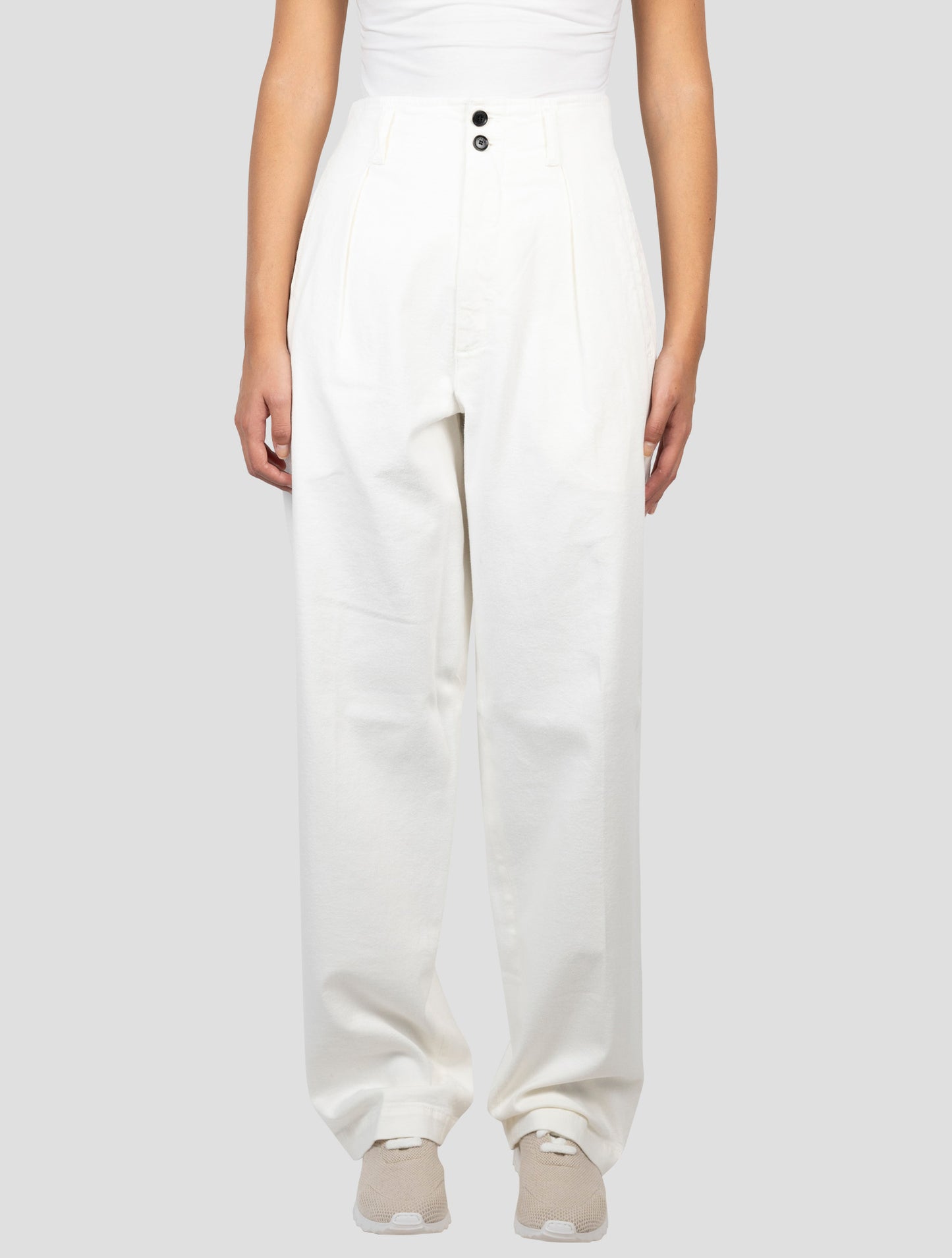 Kiton White Cotton Ea Pants
