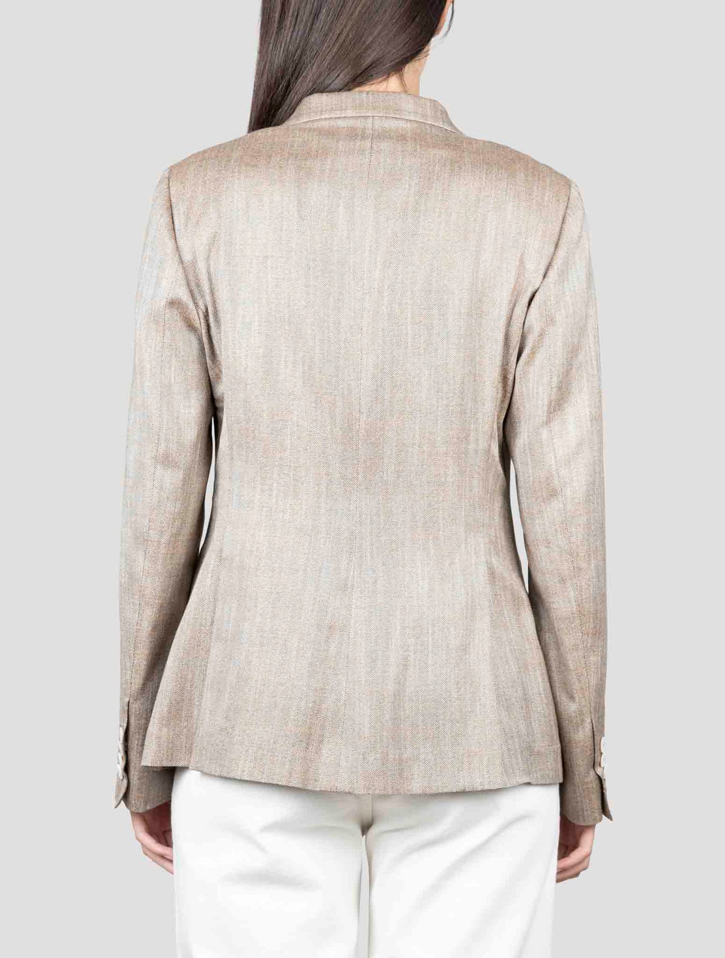 Kiton Brown Viscose Blazer