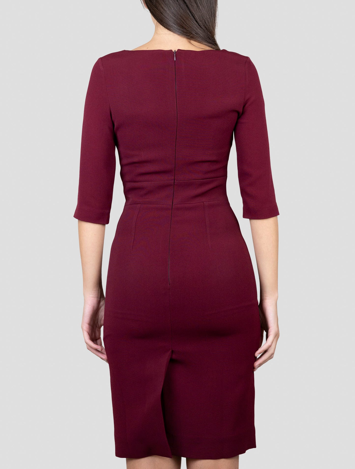 Kiton Burgundy Acetate Viscose Ea Dress