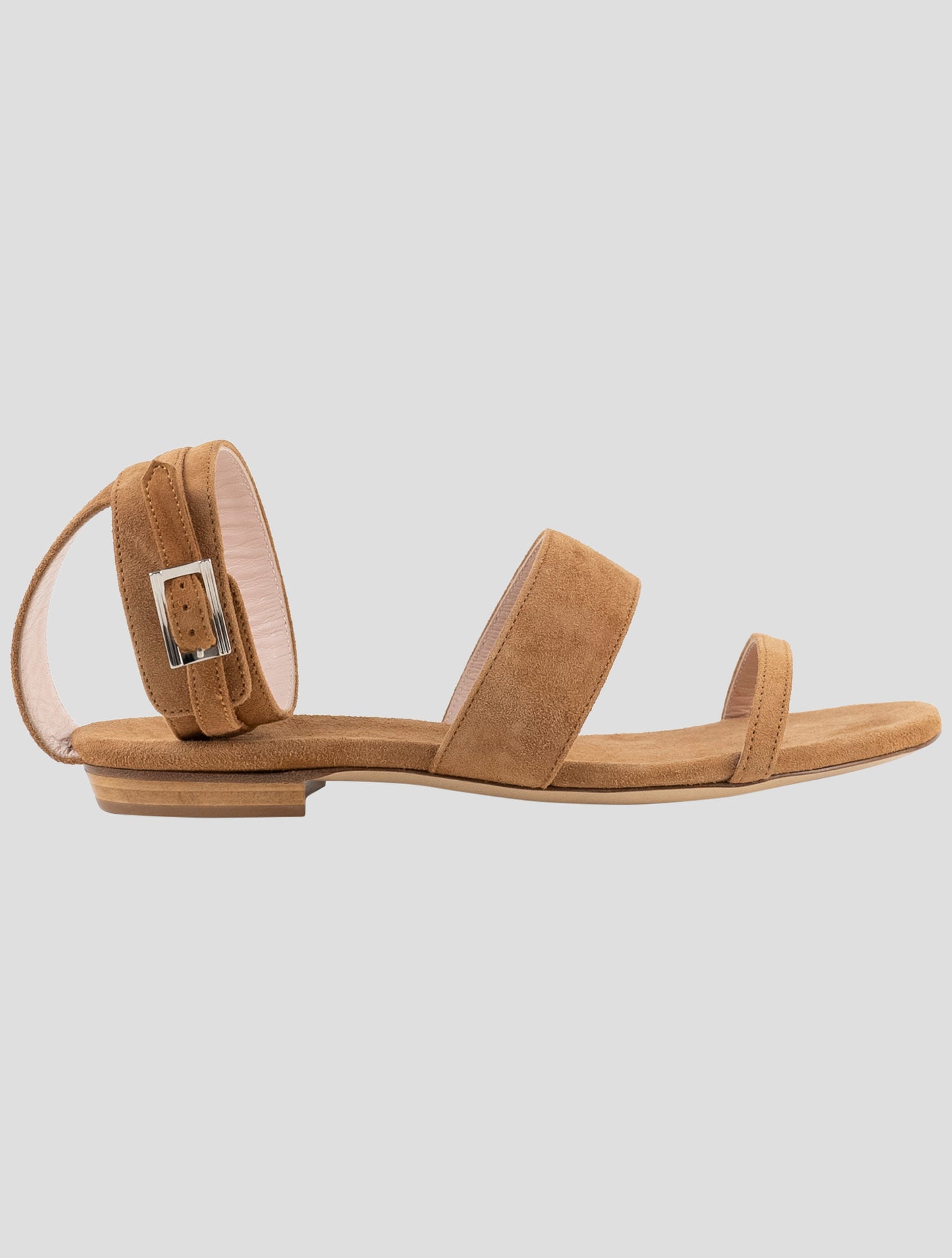 Kiton Brown Leather Suede Slingback