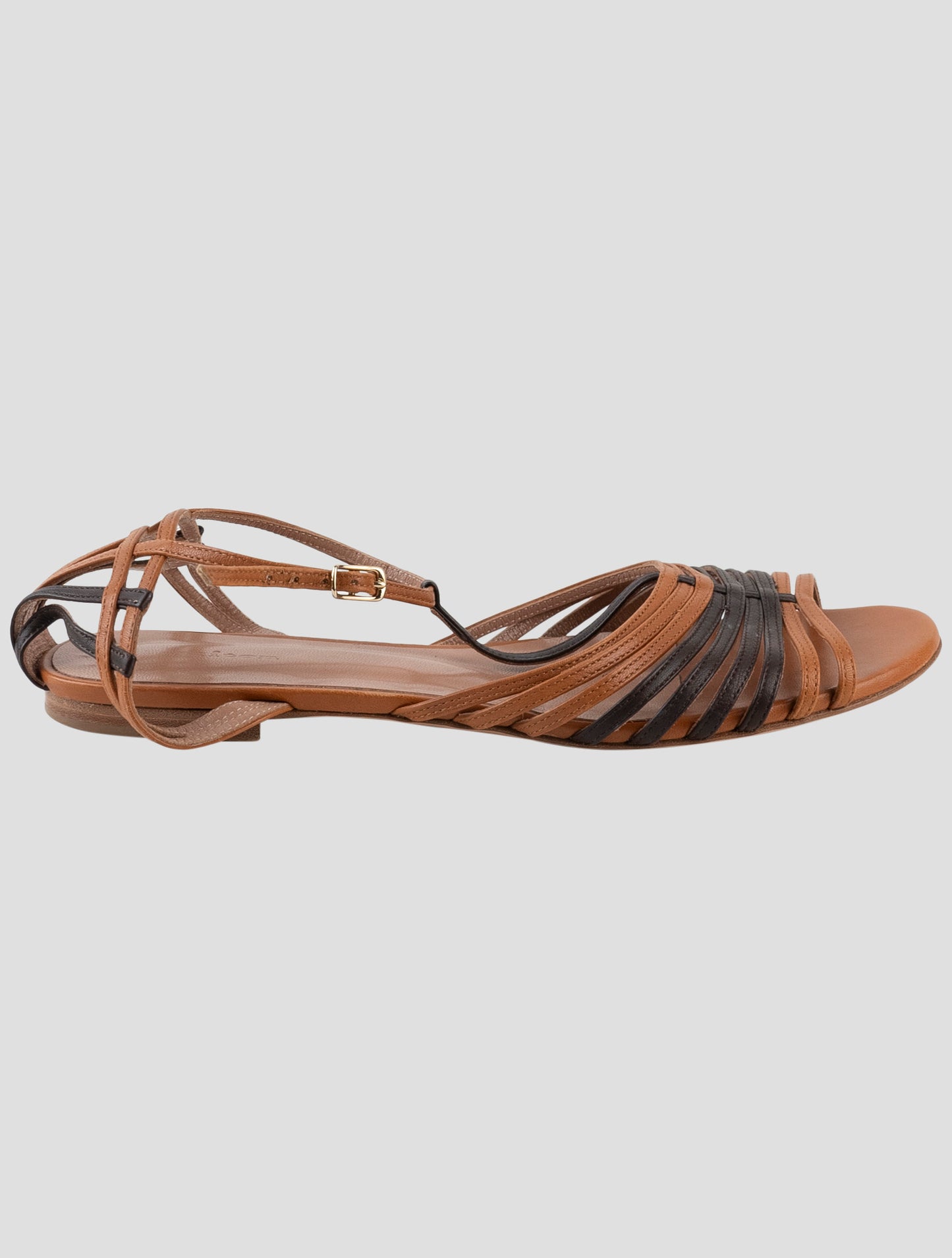Kiton Brown Leather Slingback