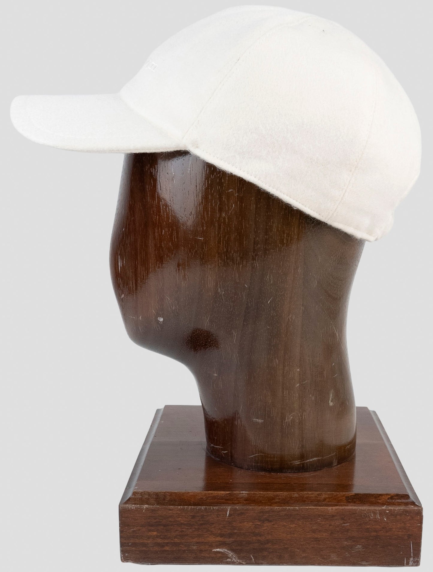 Kiton White Cashmere Baseball Cap