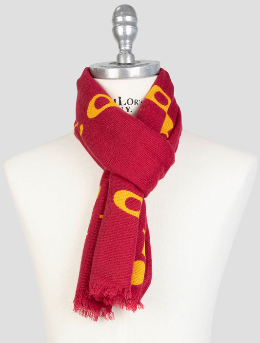 Kiton Red Cashmere Silk Scarf