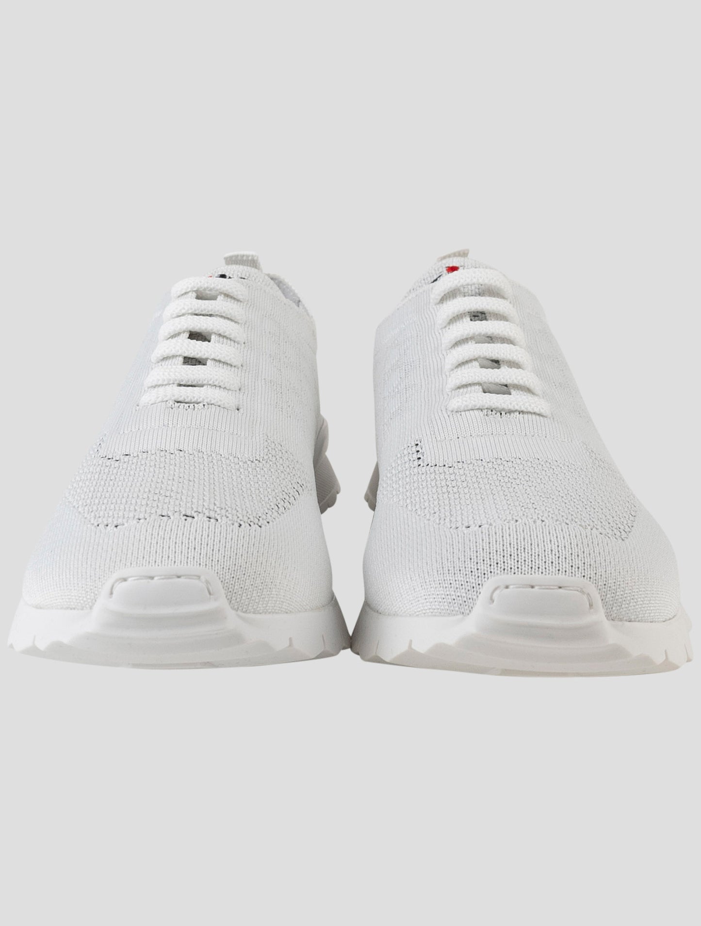 Kiton White Cotton Ea Sneakers
