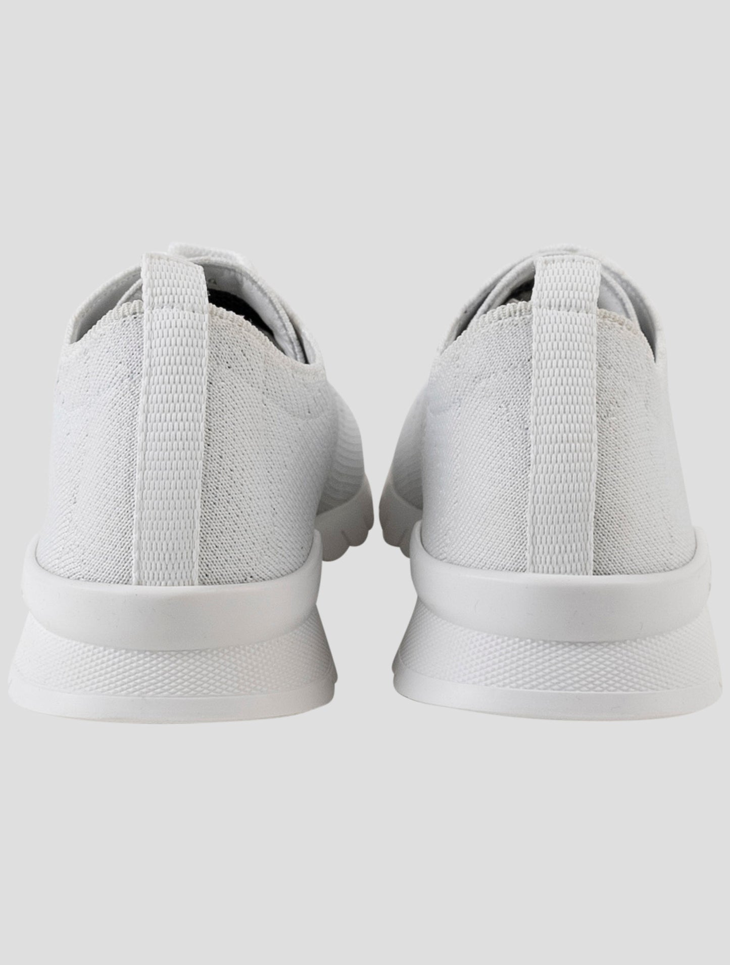 Kiton White Cotton Ea Sneakers