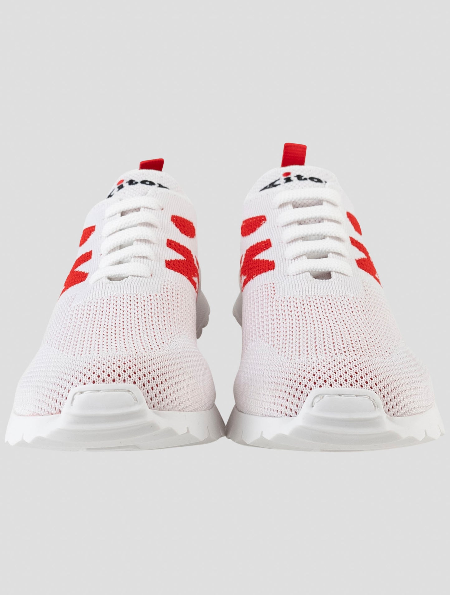 Kiton White Cotton Ea Sneakers