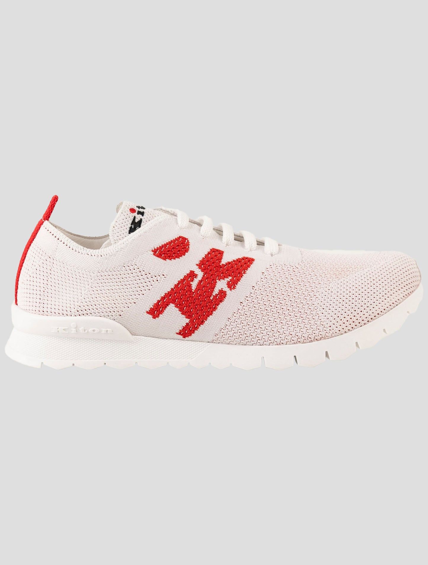 Kiton White Cotton Ea Sneakers