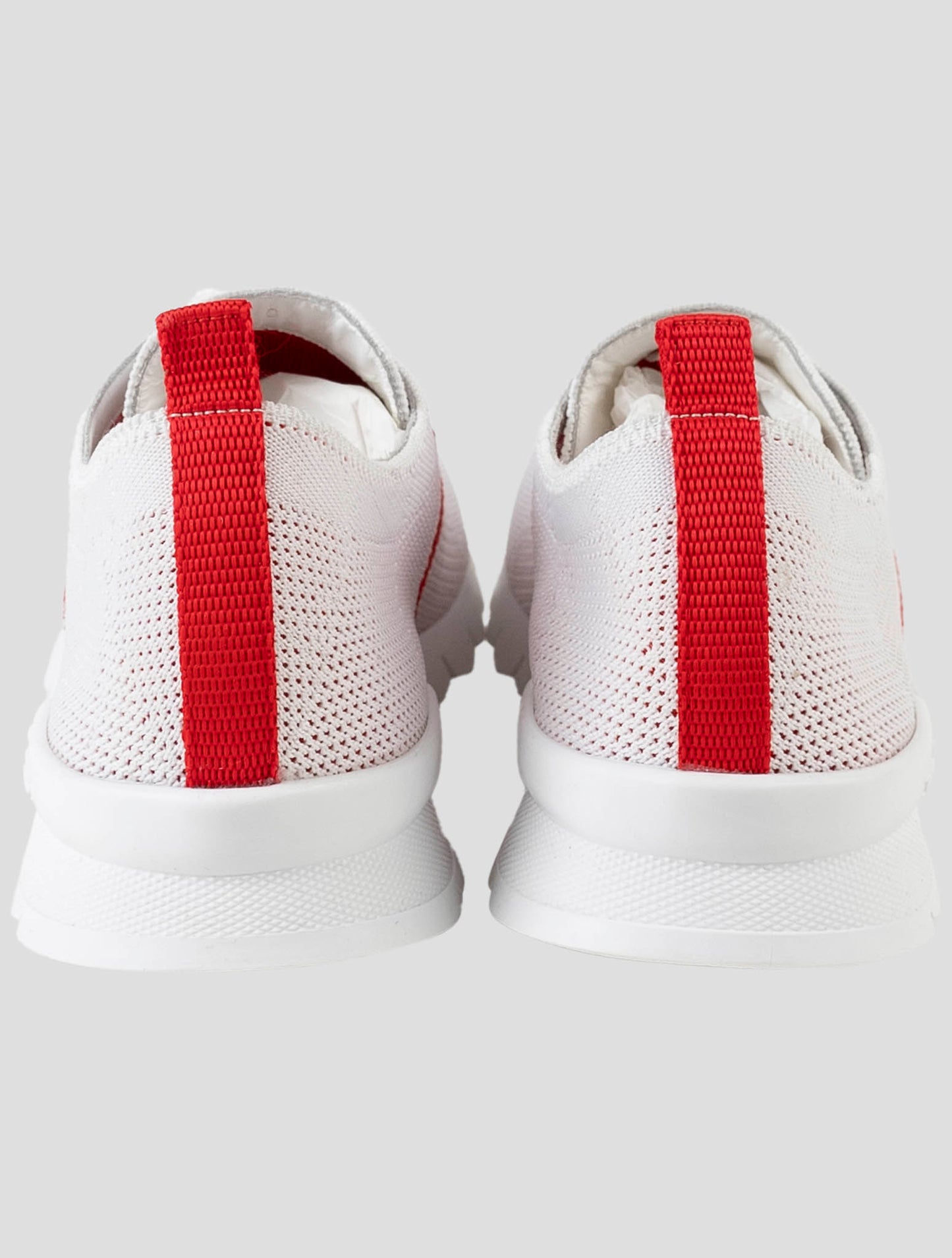 Kiton White Cotton Ea Sneakers