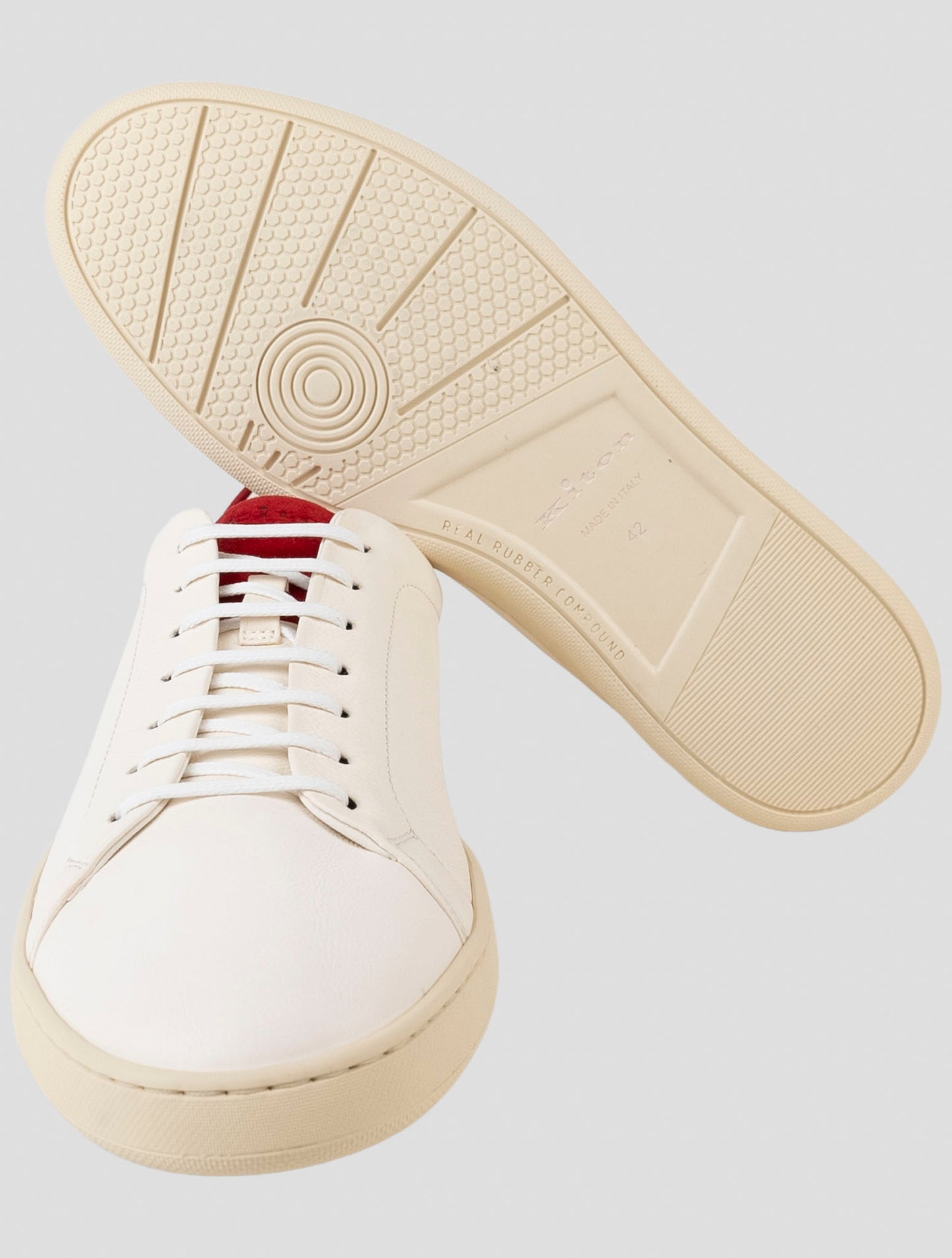 Kiton White Leather Sneakers