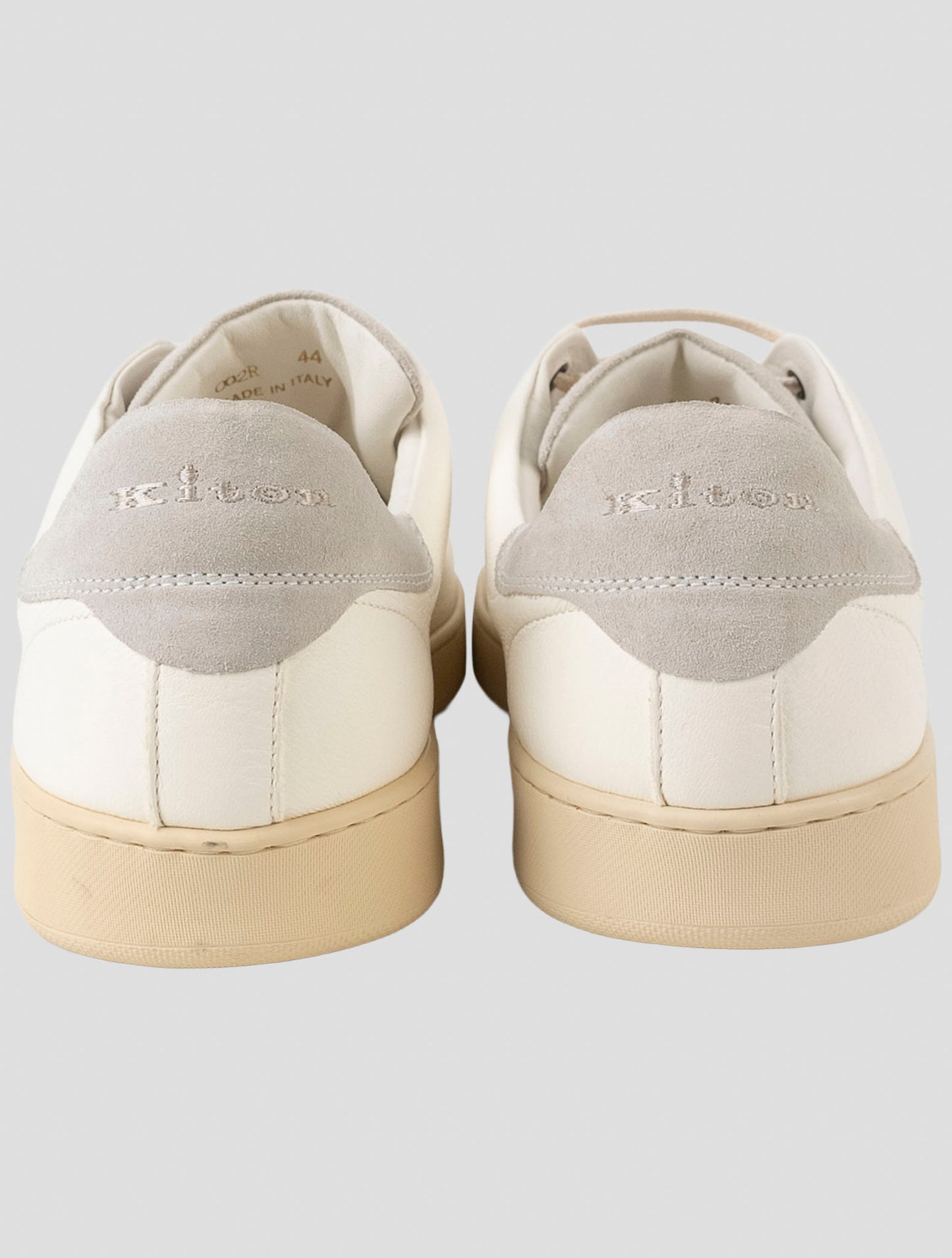 Kiton White Leather Sneakers